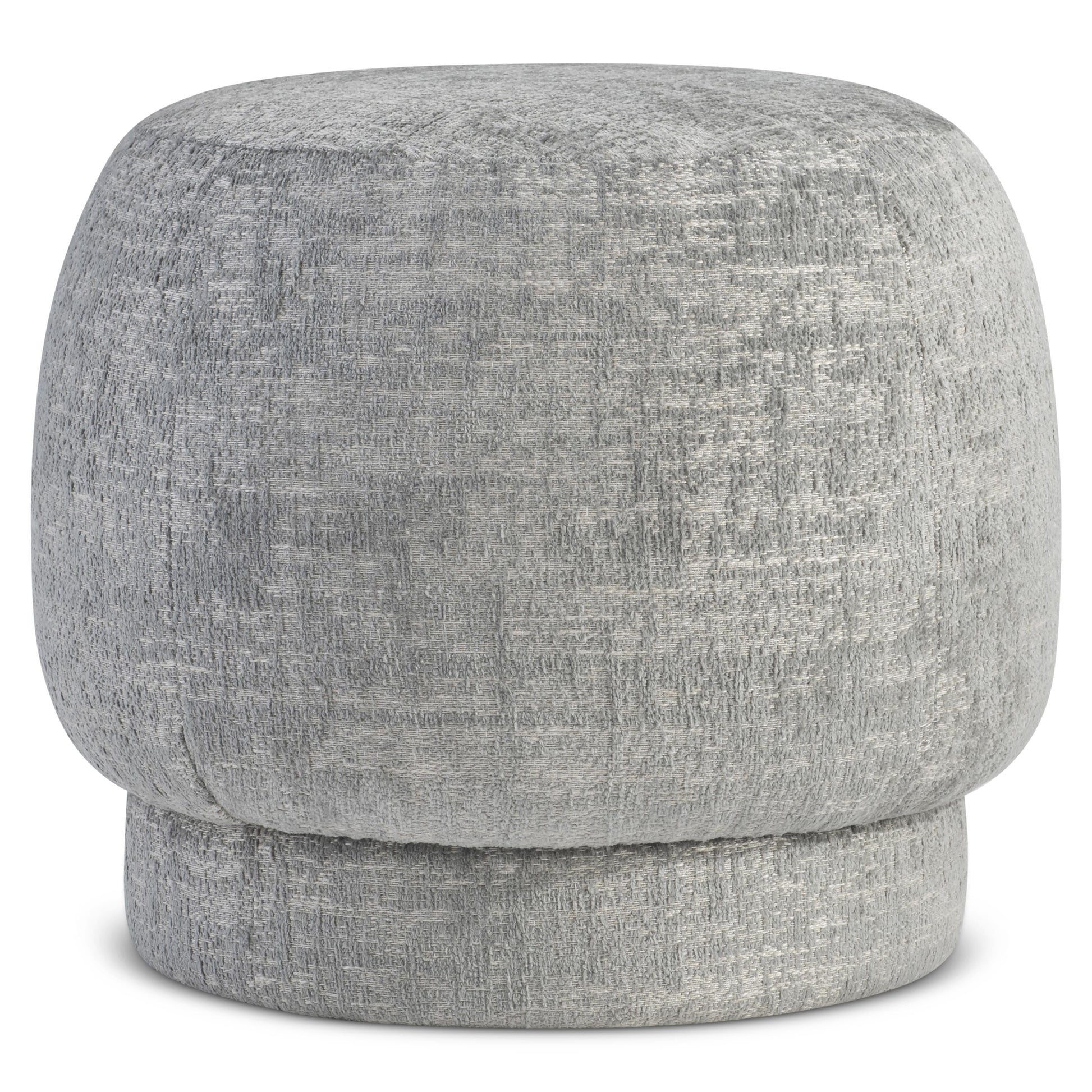 Izzy Blue Fabric Ottoman - Ornate Home