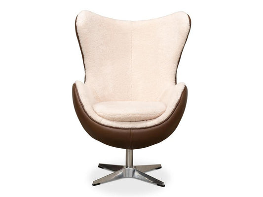 Jacobean Brown Mid 20th Century Egg Chair - Ornate Home