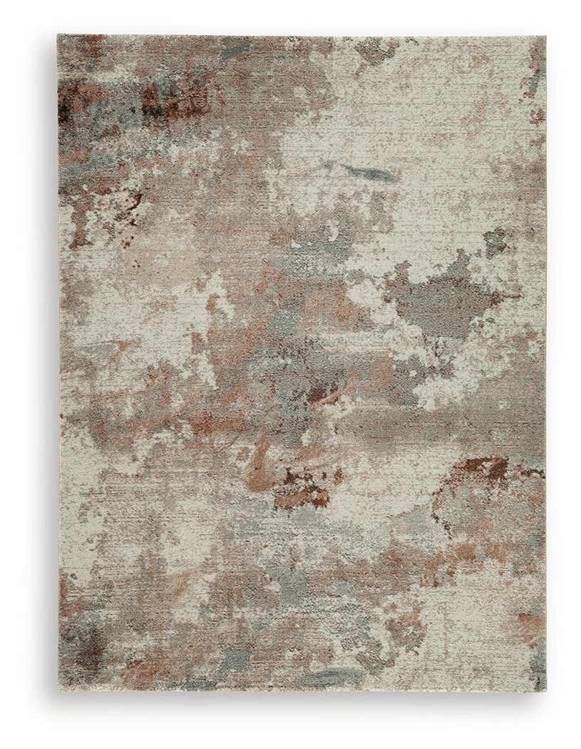 Jadenburg Cream/Gray/Sienna Medium Rug- Viva Furn