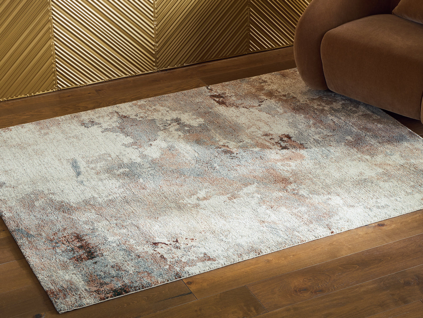 Jadenburg Cream/Gray/Sienna Medium Rug- Viva Furn