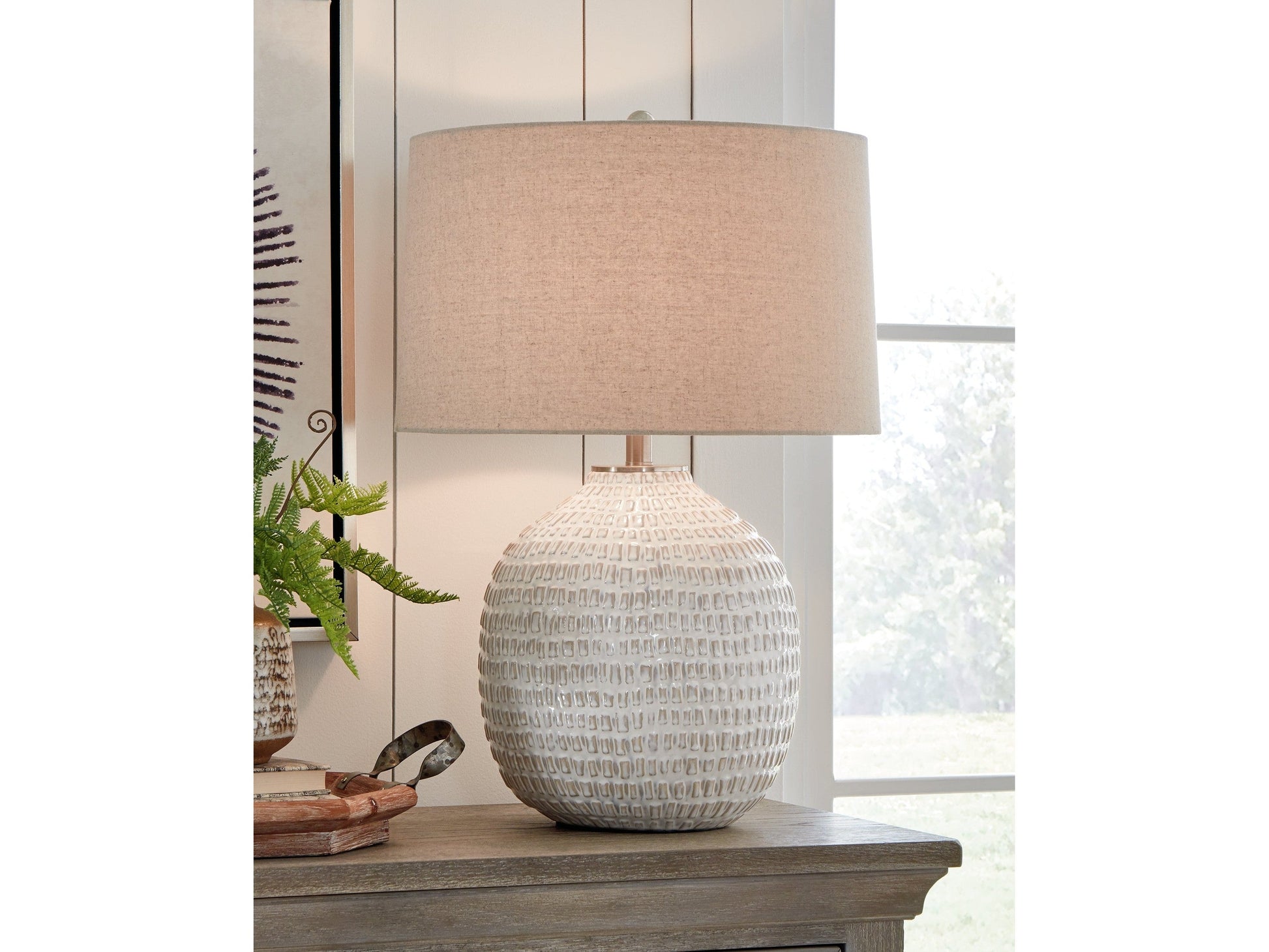 Jamon Beige Table Lamp (Set of 2)- Viva Furn