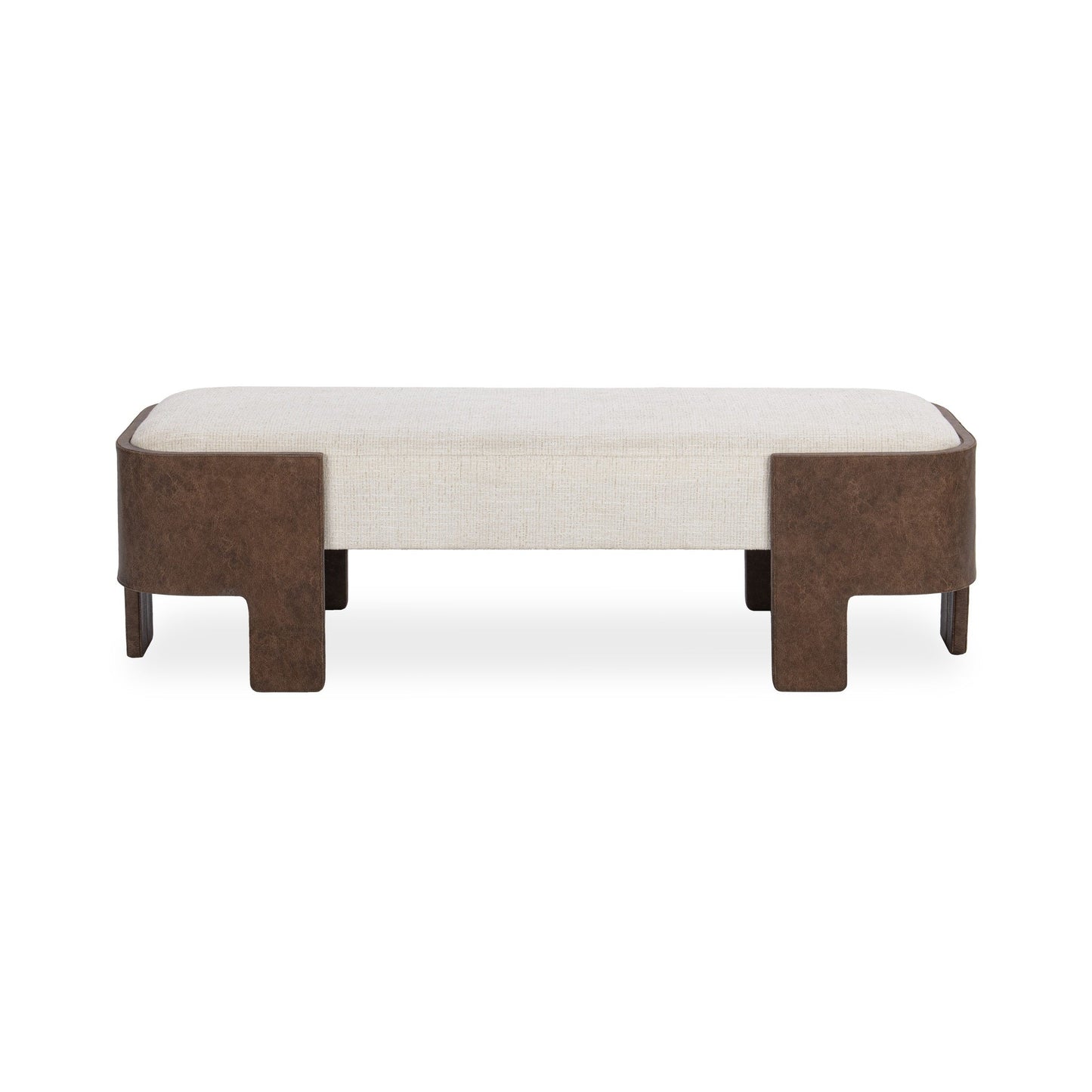 Janya Oat Cream Accent Bench - Ornate Home