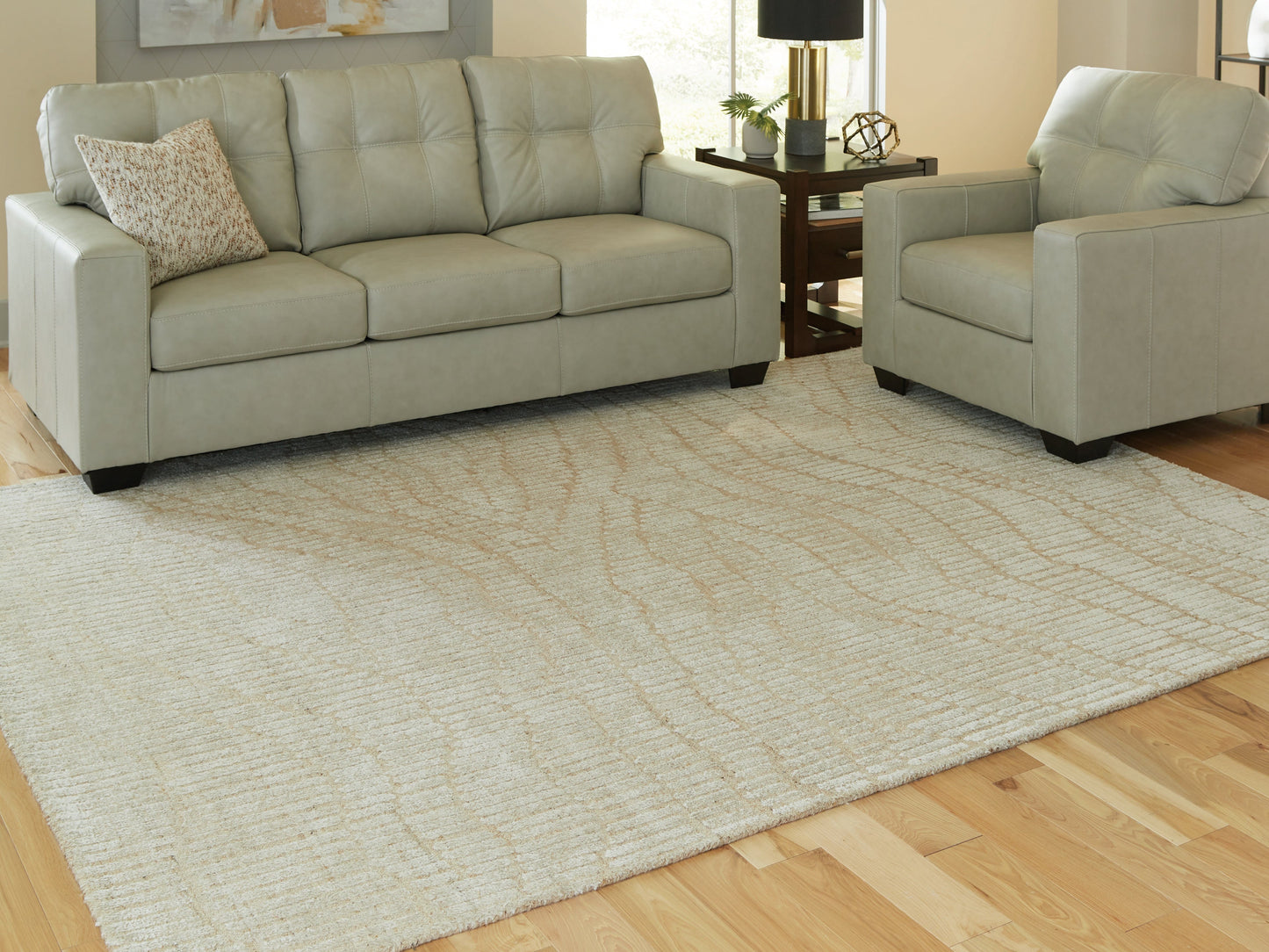 Jaseena Beige/Tan Large Rug- Viva Furn