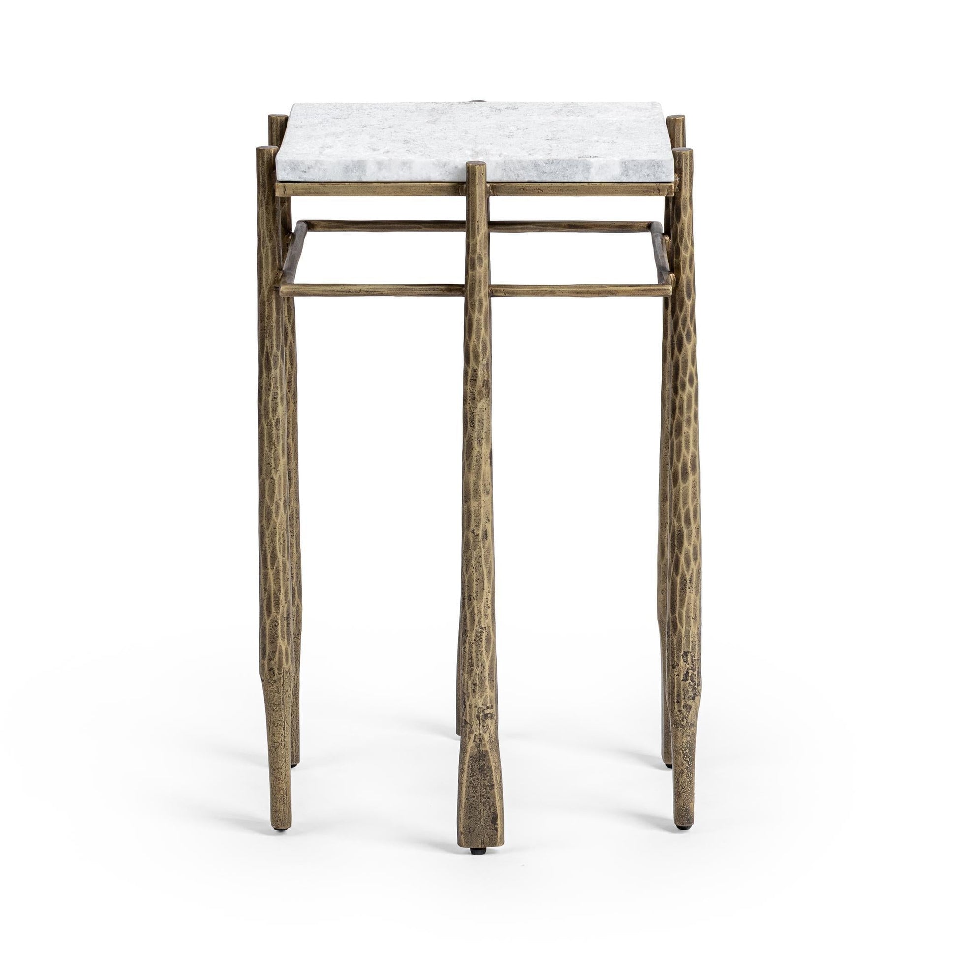 Jasmine Moonstone White End Table - Ornate Home
