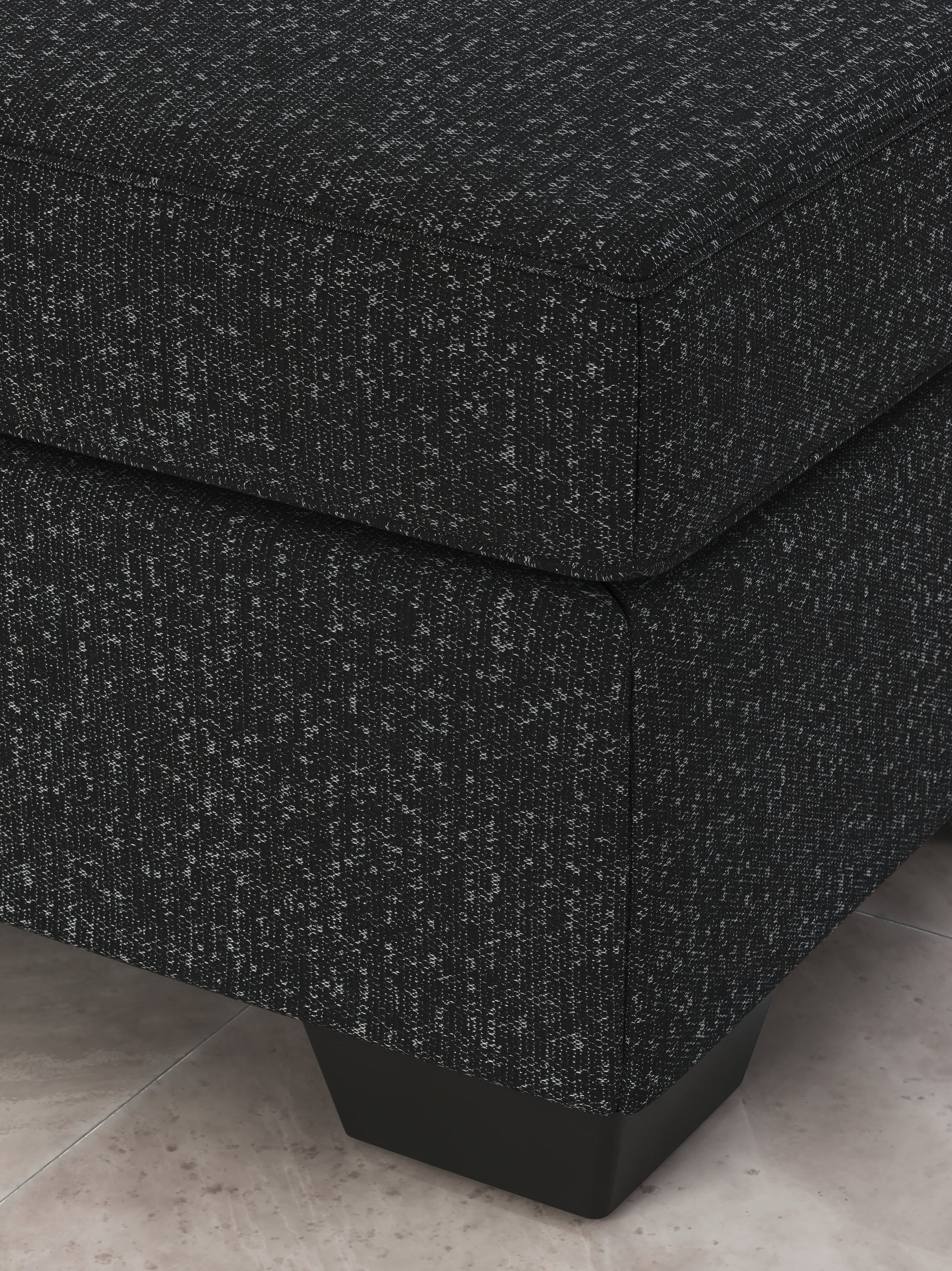 Jasmine Peaks Coal Ottoman- Viva Furn