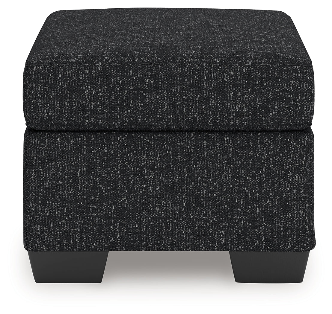 Jasmine Peaks Coal Ottoman- Viva Furn