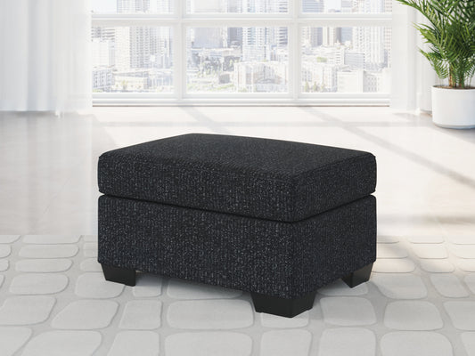 Jasmine Peaks Coal Ottoman- Viva Furn