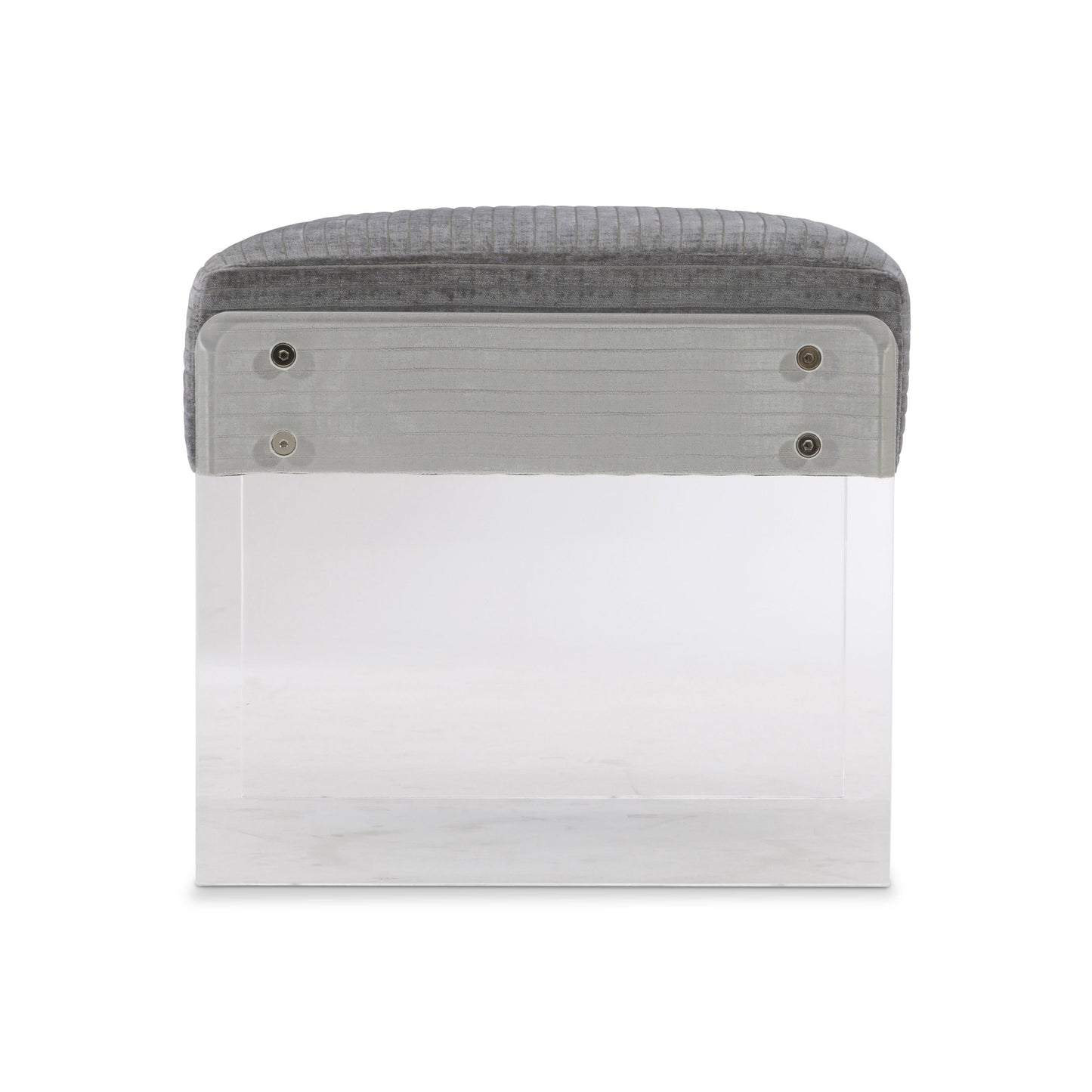 Jasper Grey/Acrylic Fabric Ottoman - Ornate Home