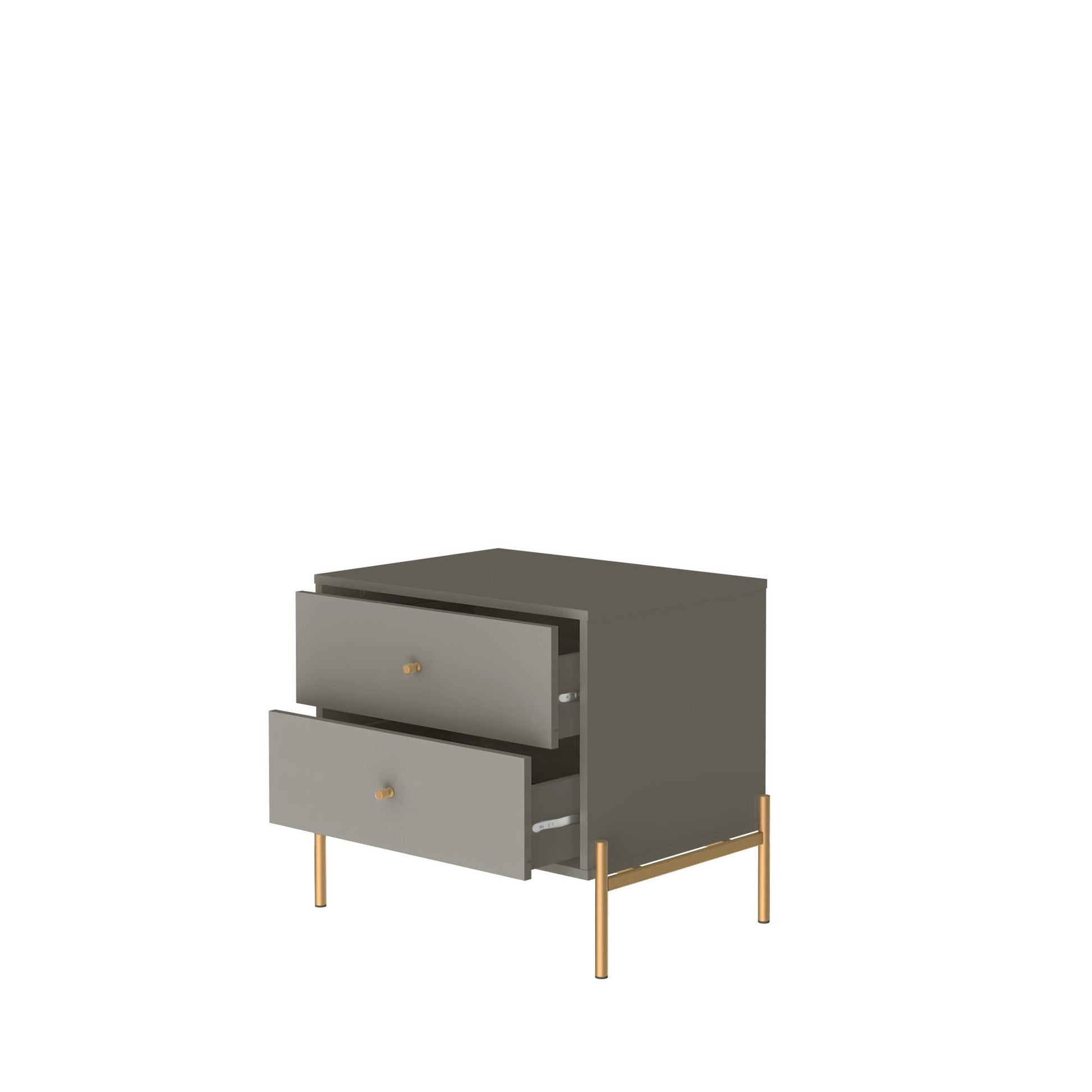 Jasper Nightstand in Grey (set of 2) - Ornate Home