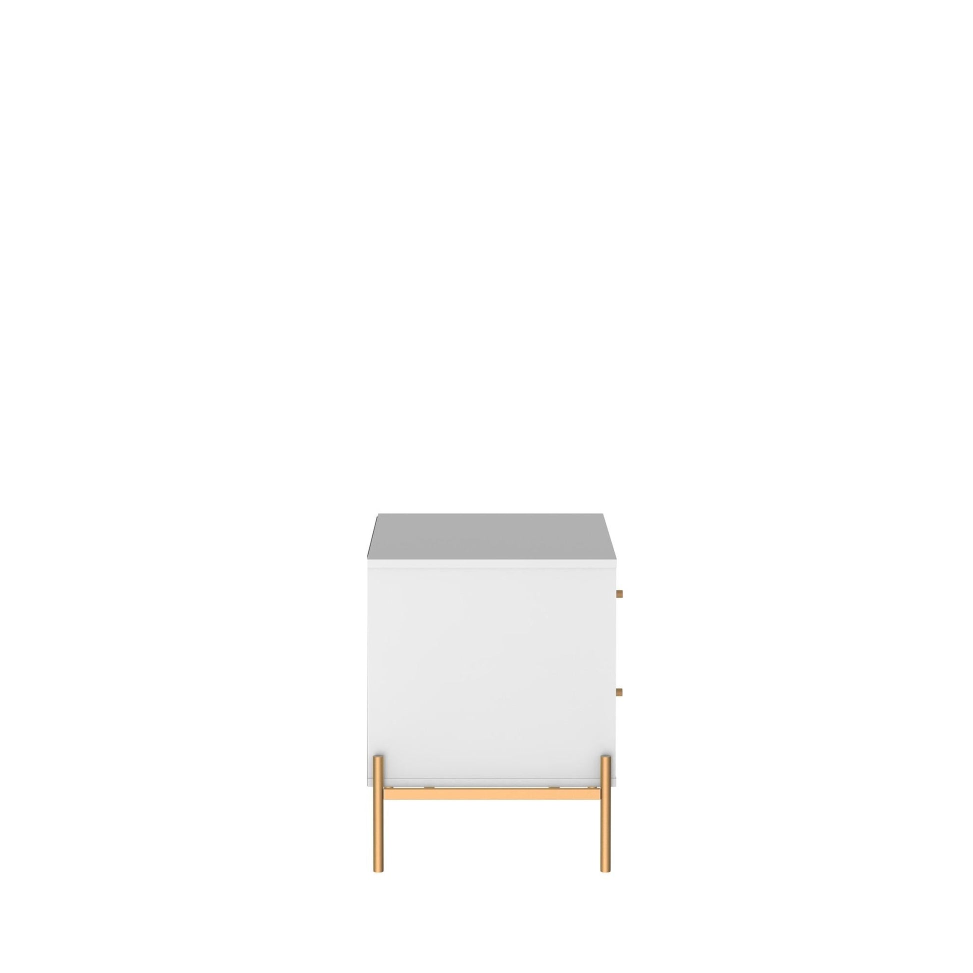 Jasper Nightstand in White Gloss (set of 2) - Ornate Home