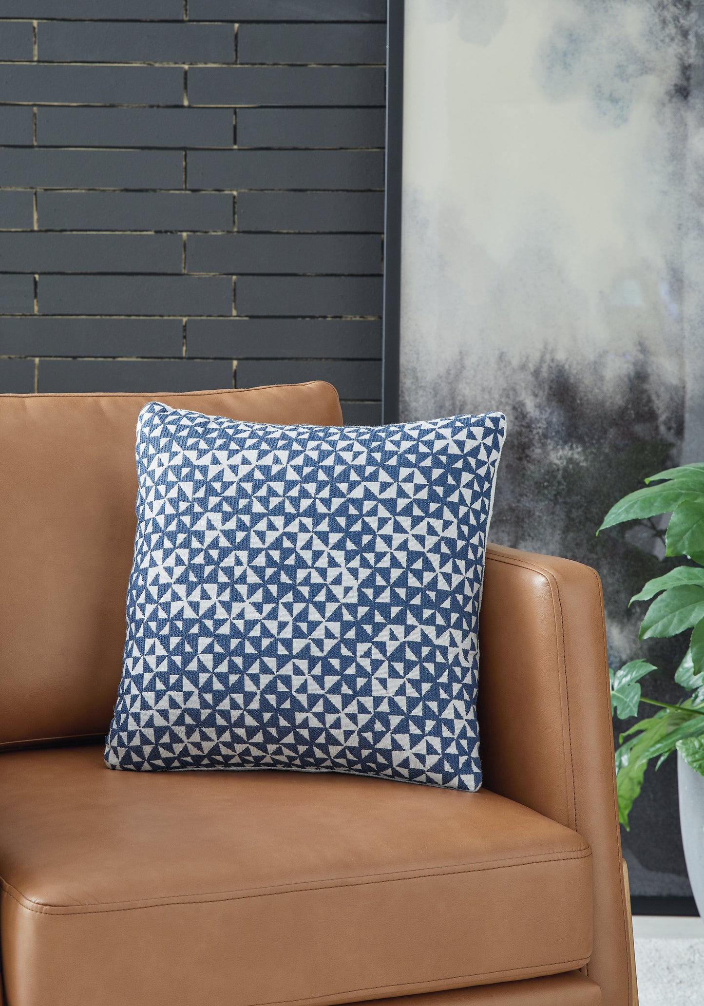 Jaycott Next-Gen Nuvella Blue/White Pillow- Viva Furn