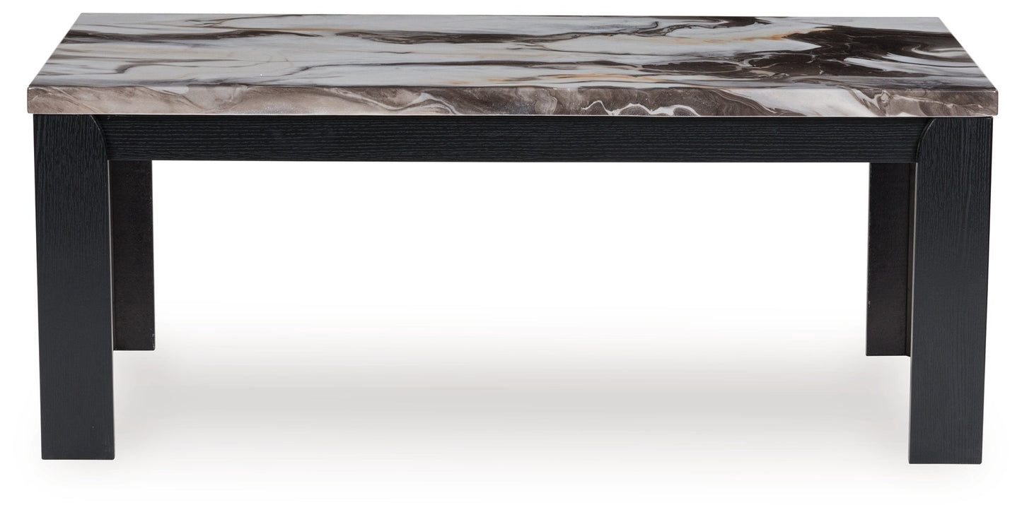 Jazmore Dark Brown Occasional Table Set (Set of 3)- Viva Furn