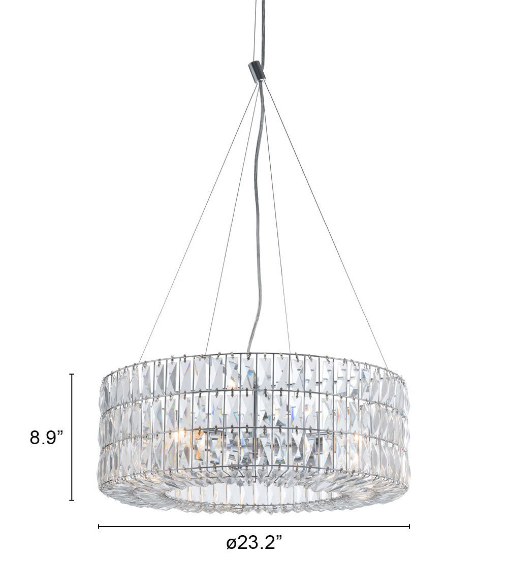 Jena Chrome Ceiling Lamp - Ornate Home