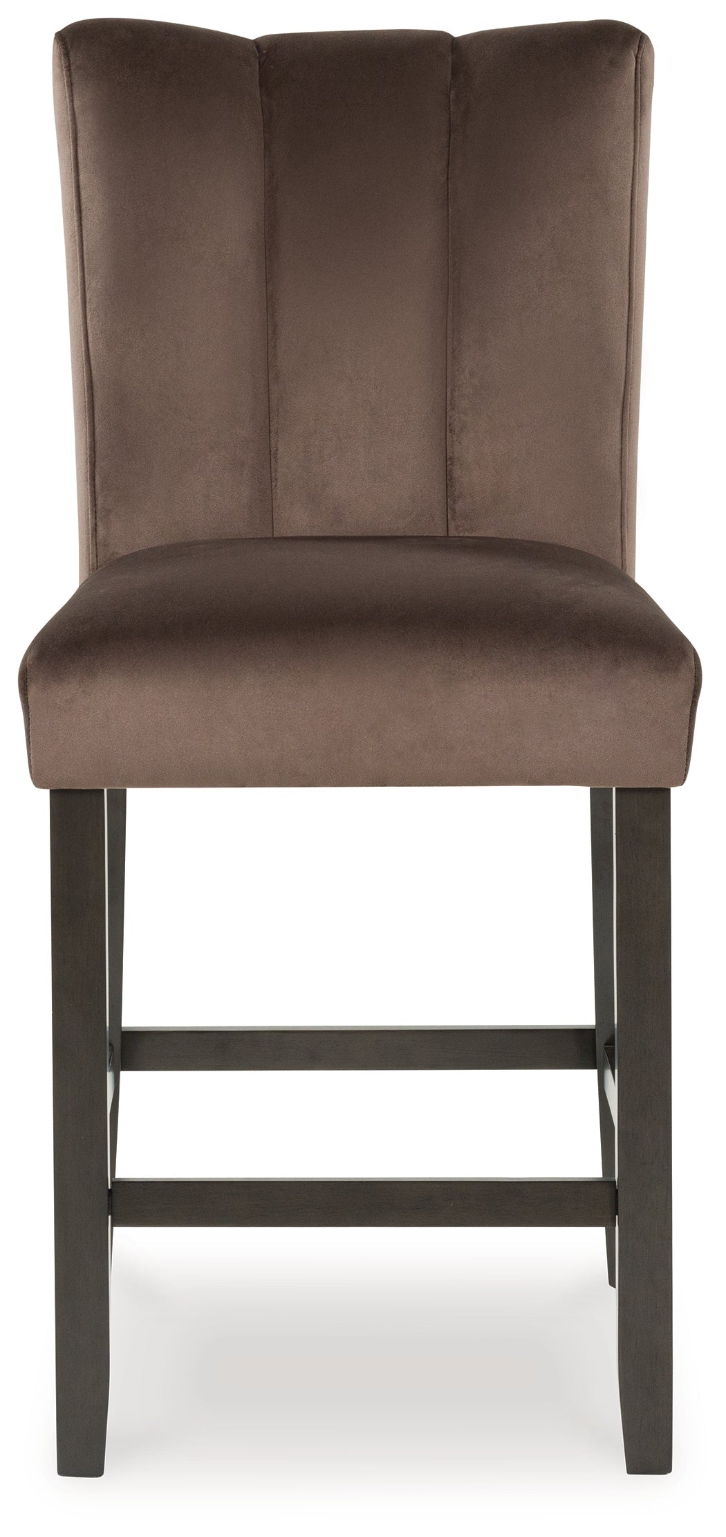 Jeshina Dark Brown/Beige/Mocha Counter Height Dining Table and 4 Barstools- Viva Furn