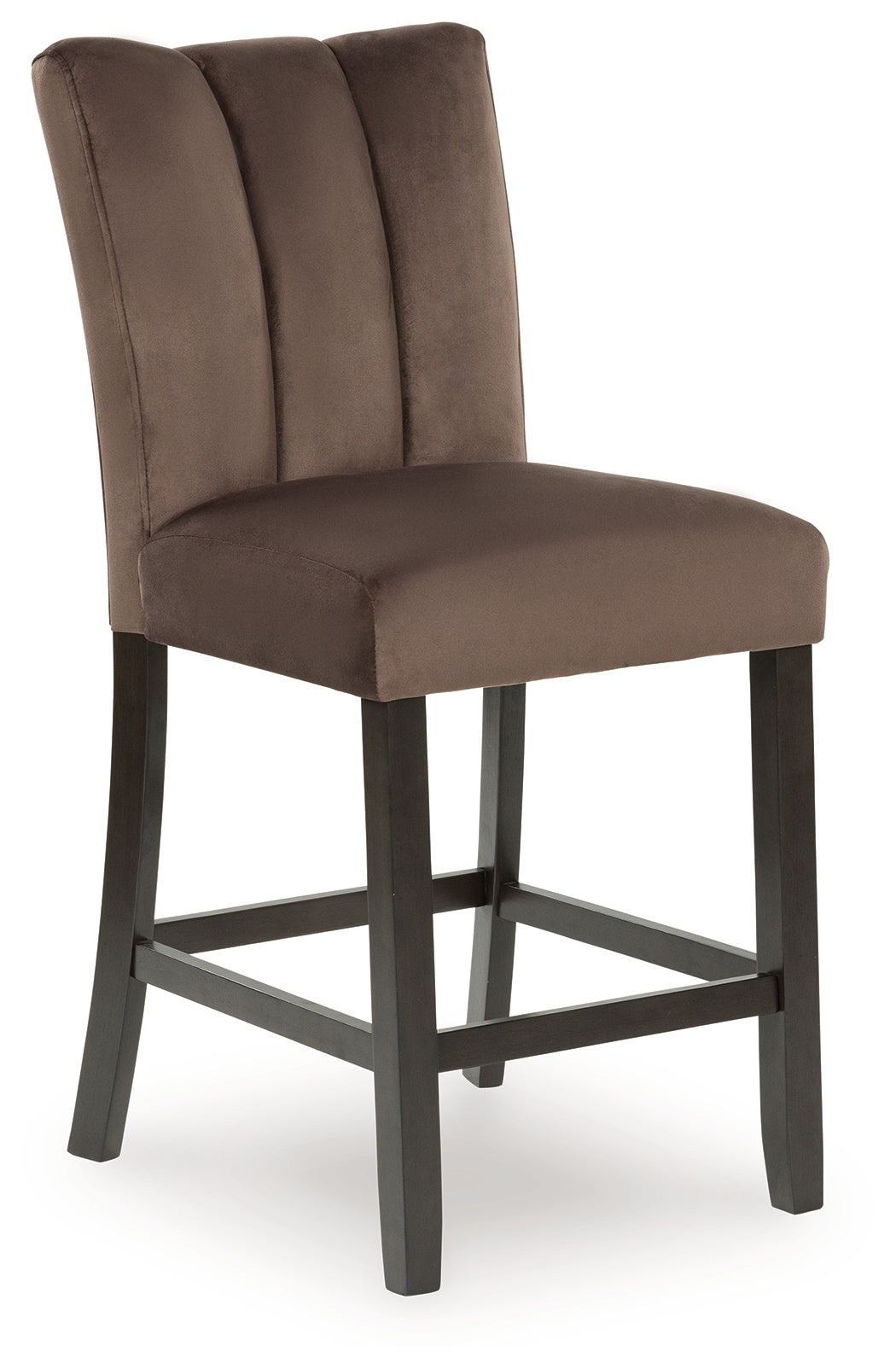 Jeshina Dark Brown/Beige/Mocha Counter Height Dining Table and 4 Barstools- Viva Furn