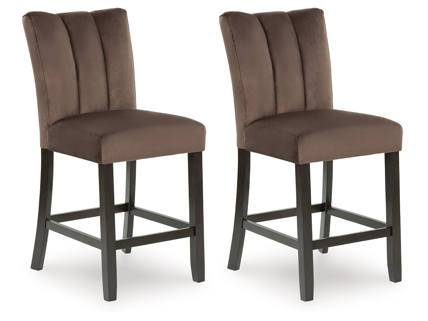 Jeshina Mocha Counter Height Barstool (Set of 2)- Viva Furn