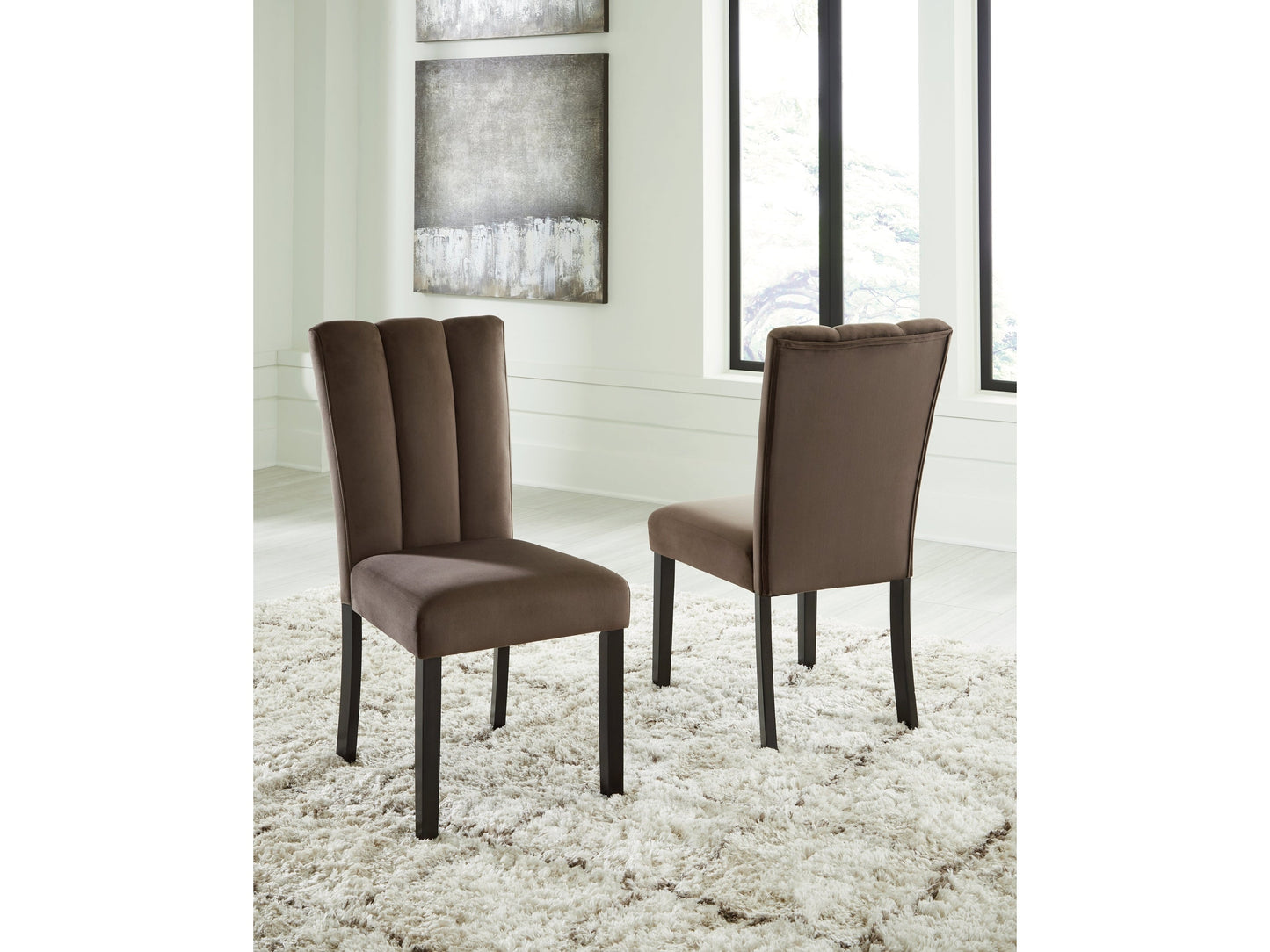 Jeshina Mocha Dining Chair (Set of 2)- Viva Furn