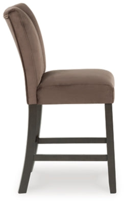 Jeshina Mocha Upholstered Barstool (Set of 2)- Viva Furn