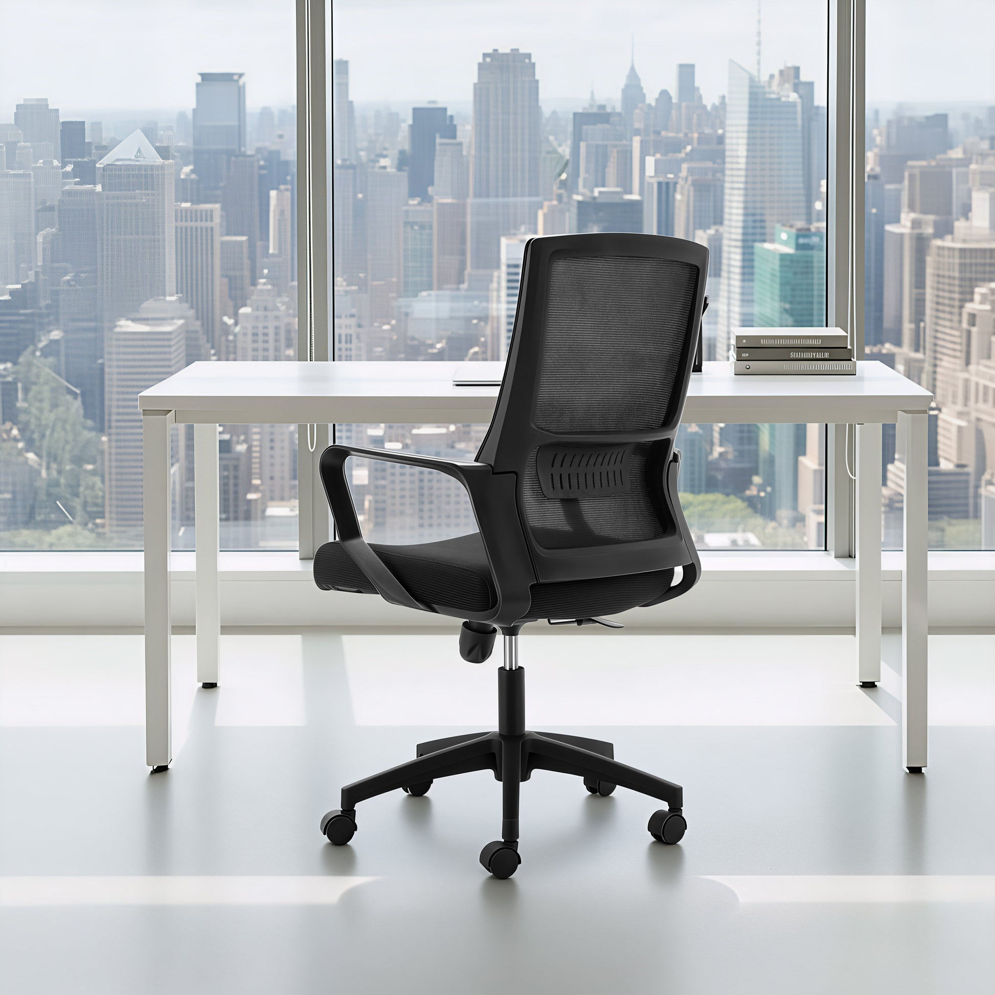 Jett Black Low Back Office Chair - Ornate Home
