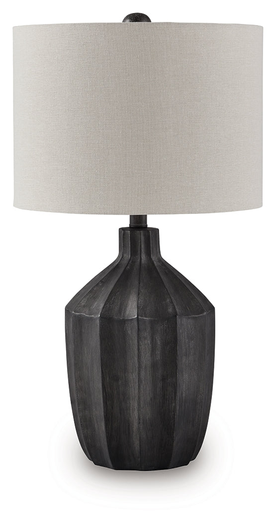 Jilton Black Poly Table Lamp- Viva Furn