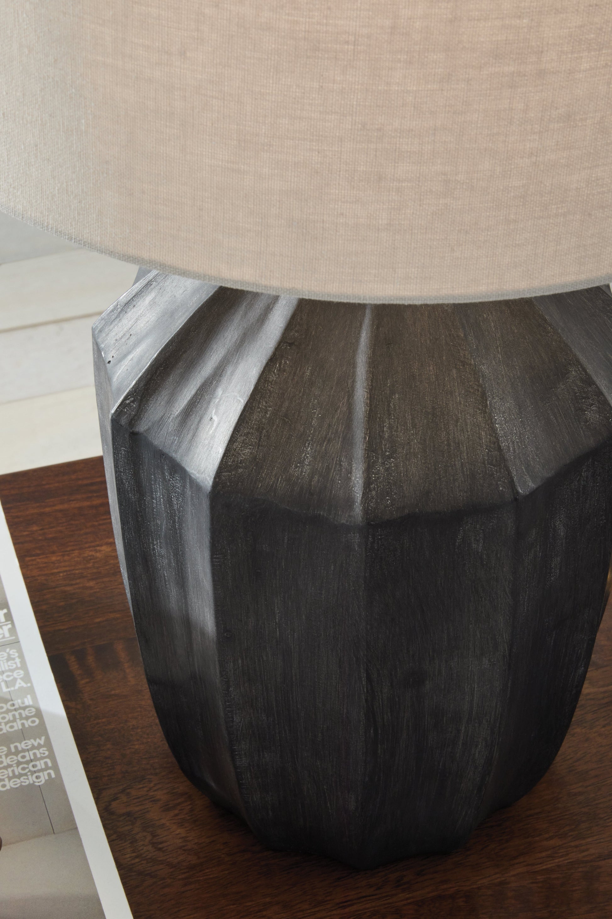 Jilton Black Poly Table Lamp- Viva Furn