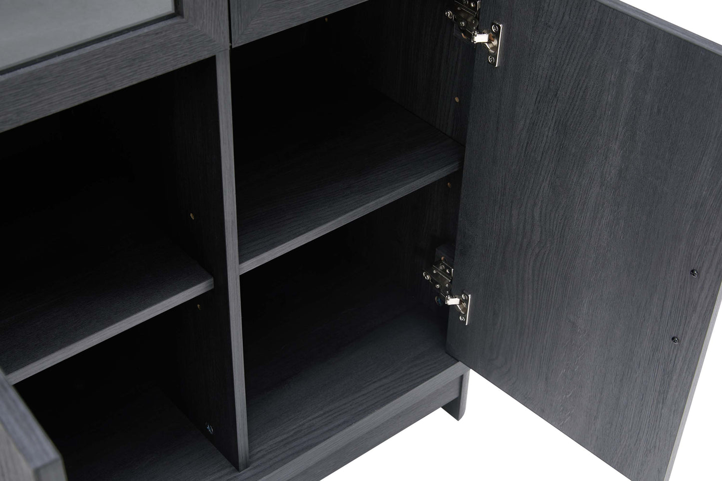 Jodie Bookcase in Charcoal Grey (set of 2) - Ornate Home