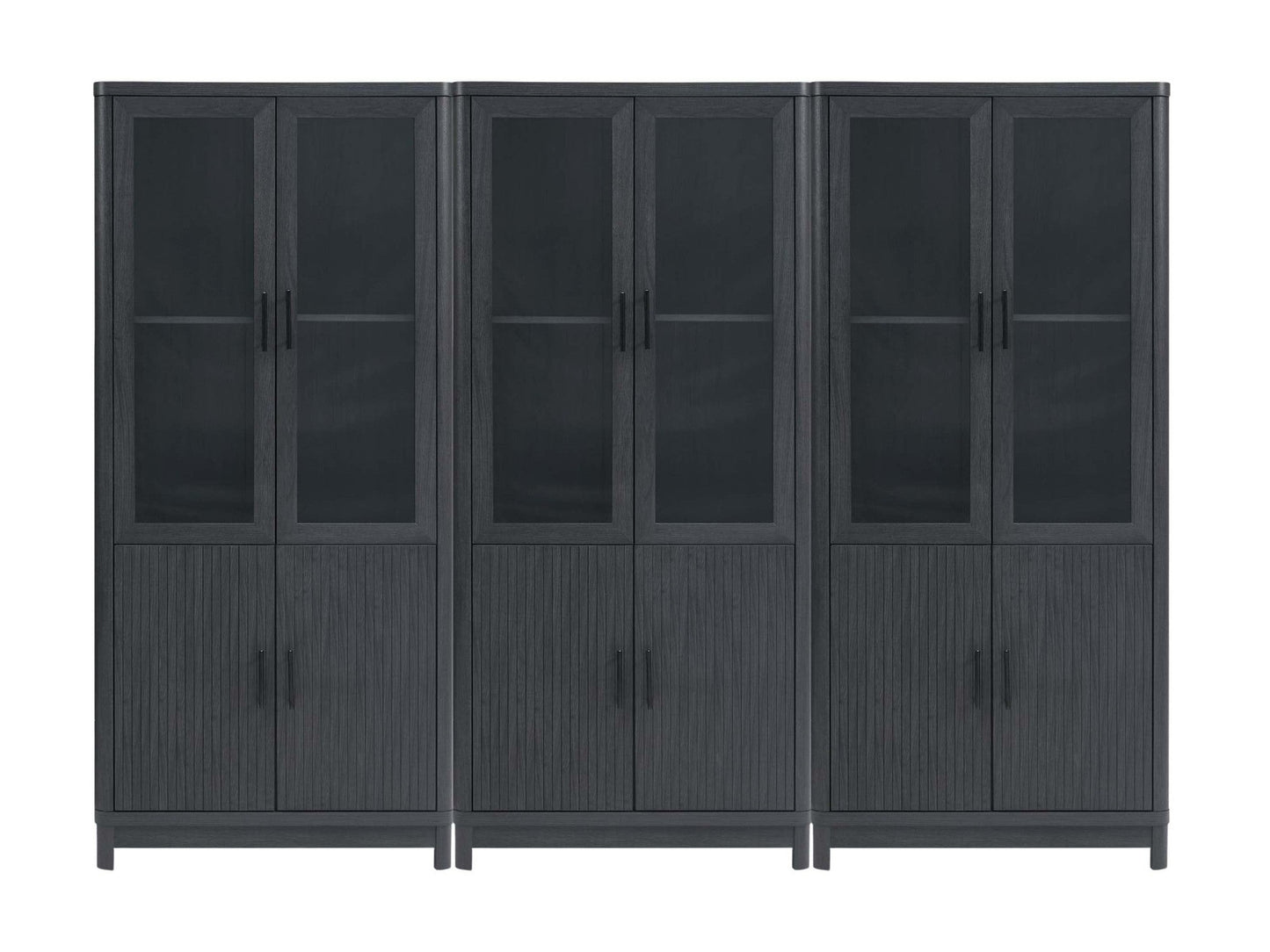 Jodie Bookcase in Charcoal Grey (set of 3) - Ornate Home