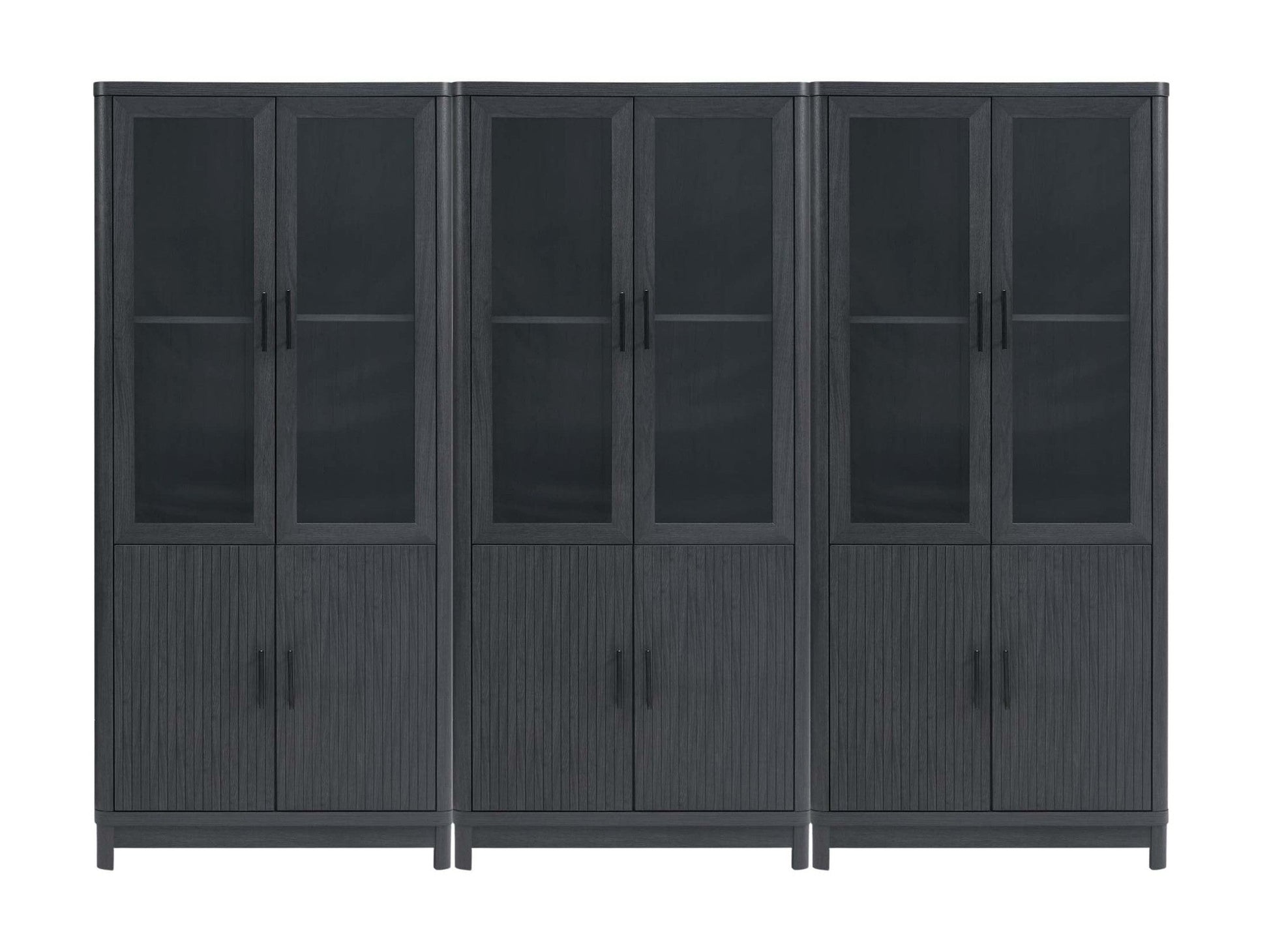 Jodie Bookcase in Charcoal Grey (set of 3) - Ornate Home