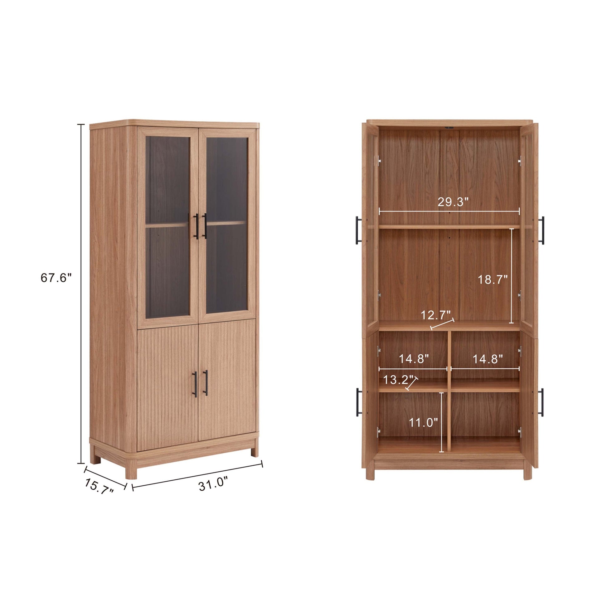 Jodie Bookcase in Maple (set of 3) - Ornate Home