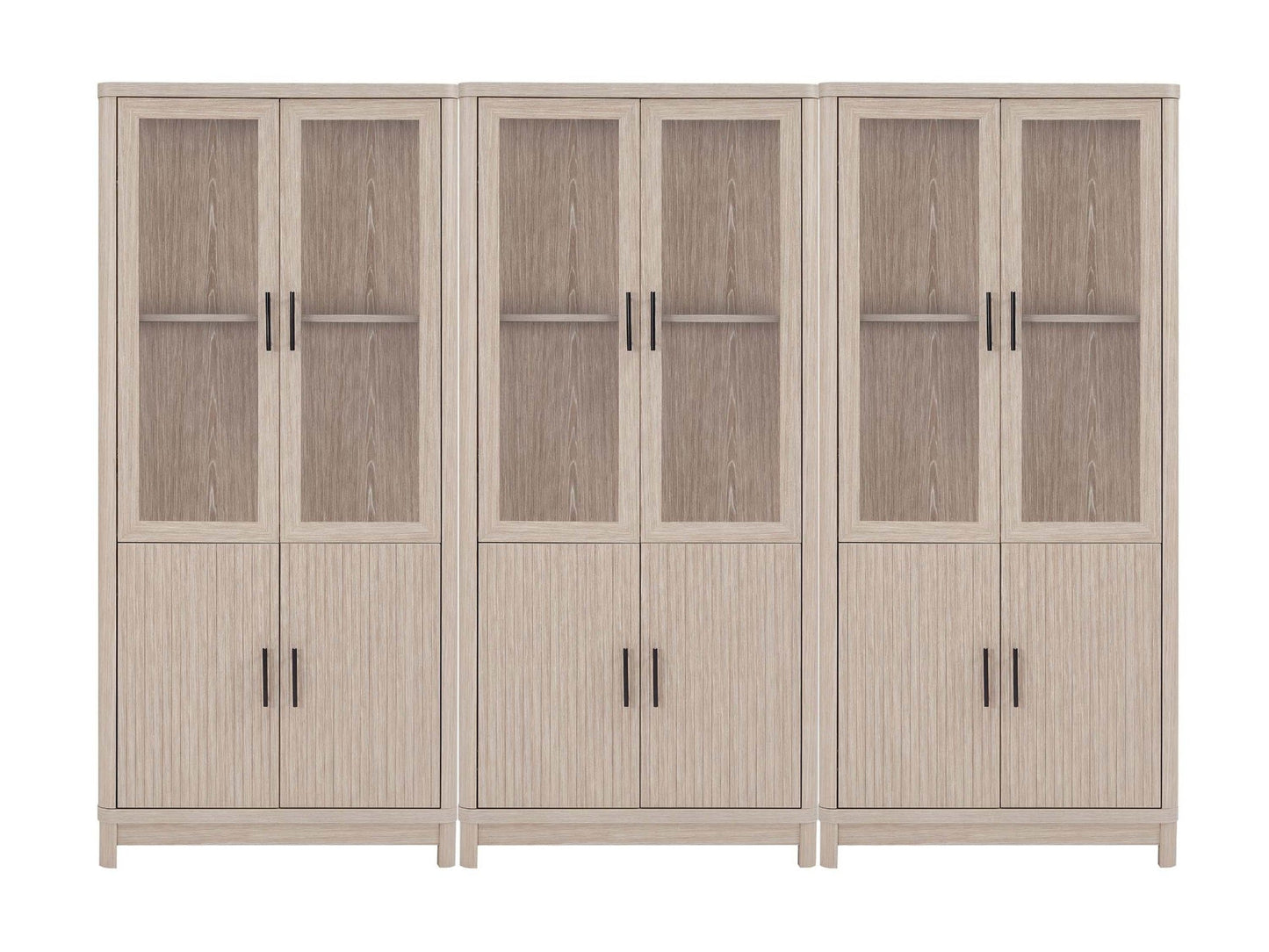 Jodie Bookcase in Whitewashed Oak (set of 3) - Ornate Home