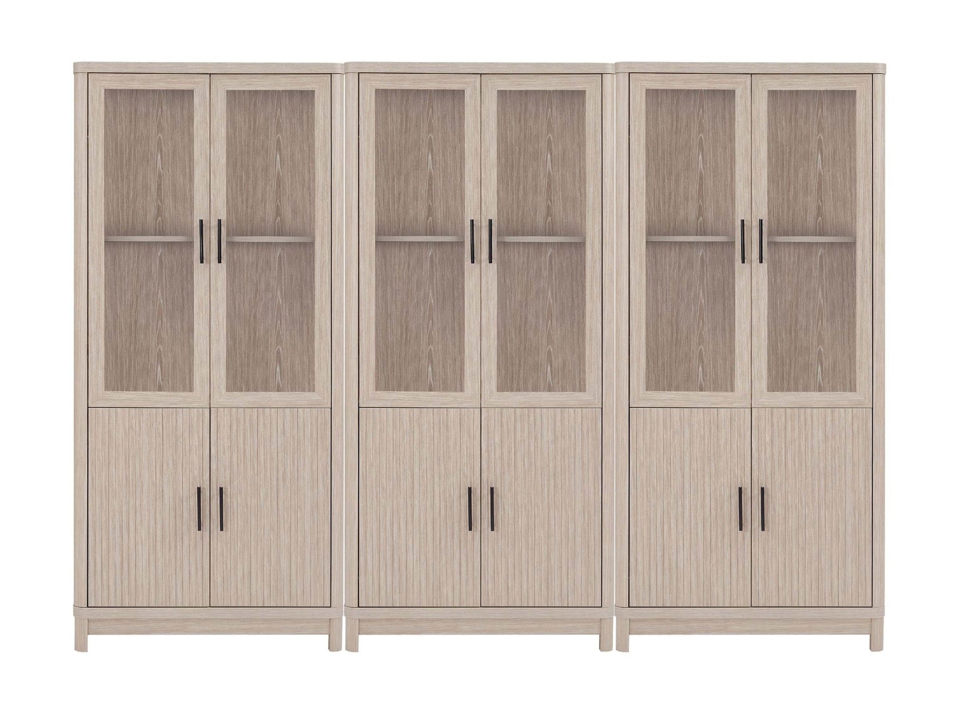 Jodie Bookcase in Whitewashed Oak (set of 3) - Ornate Home