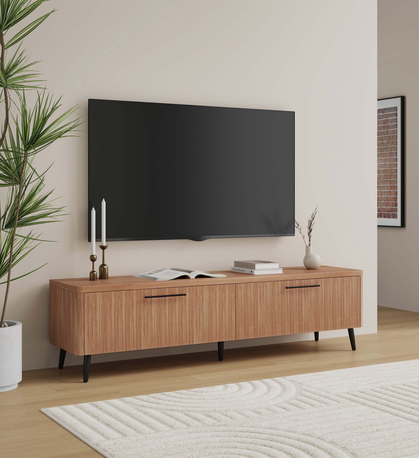 Jodie TV Stand in Maple - Ornate Home
