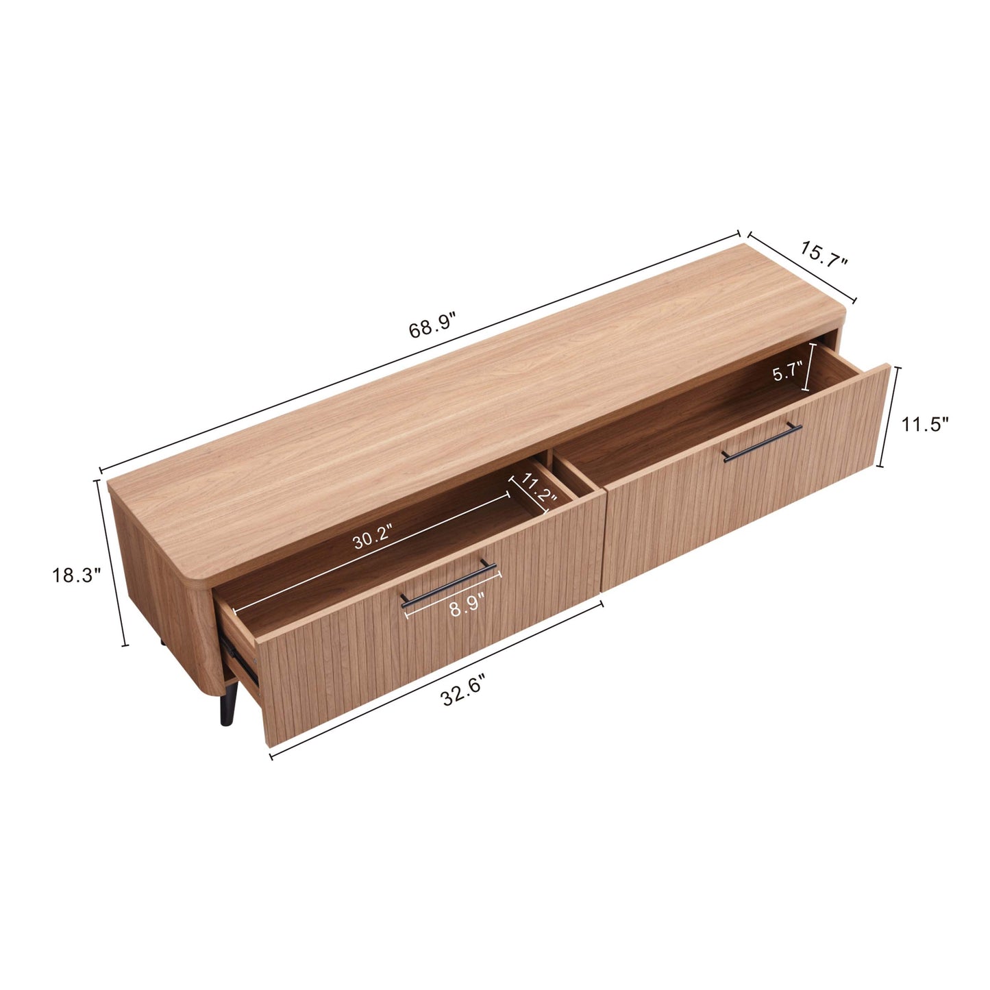 Jodie TV Stand in Maple - Ornate Home