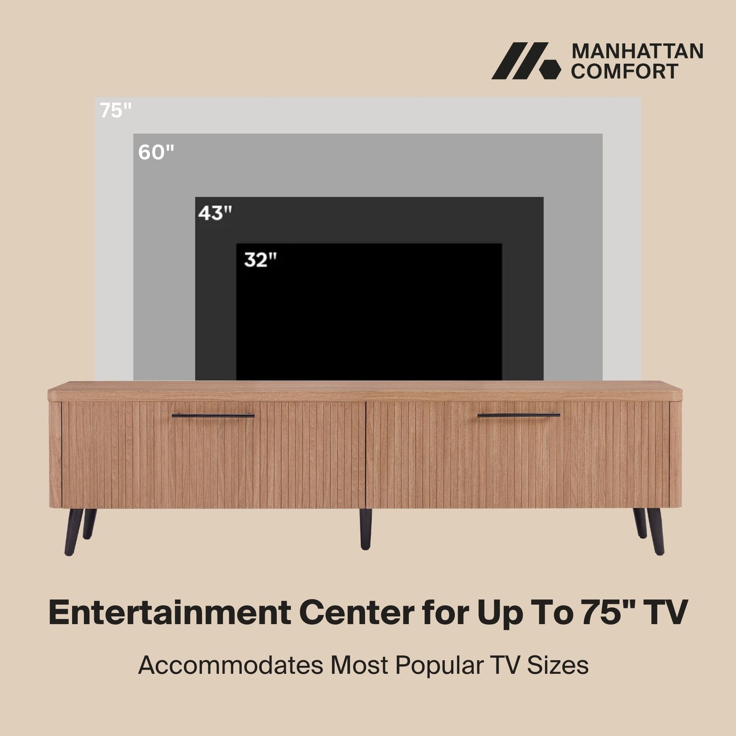 Jodie TV Stand in Maple - Ornate Home