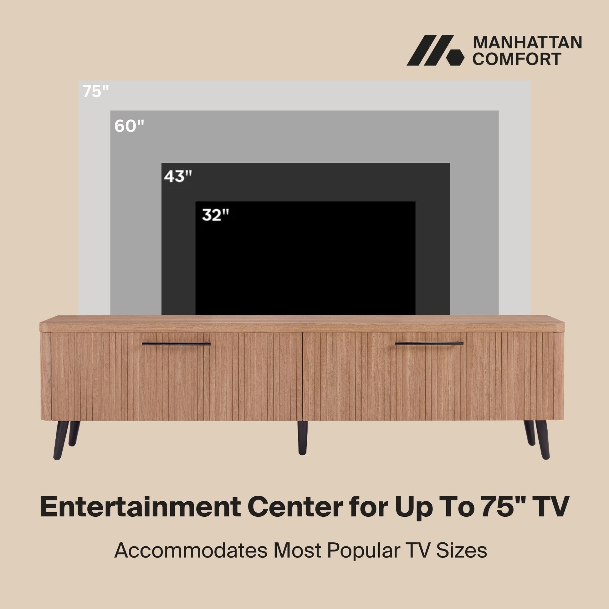 Jodie TV Stand in Maple - Ornate Home