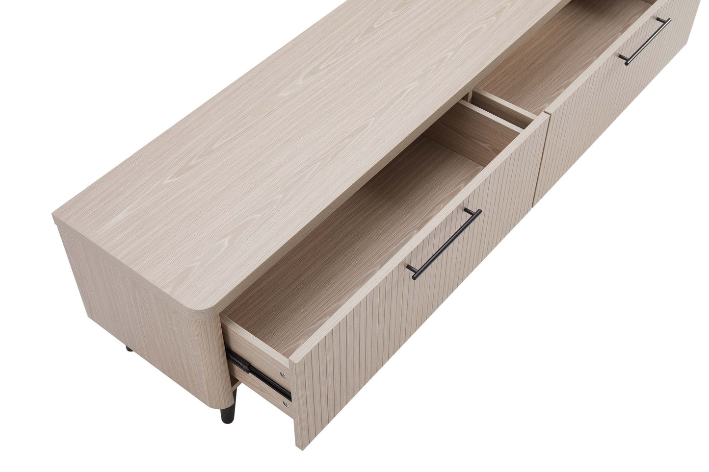 Jodie TV Stand in Whitewashed Oak - Ornate Home