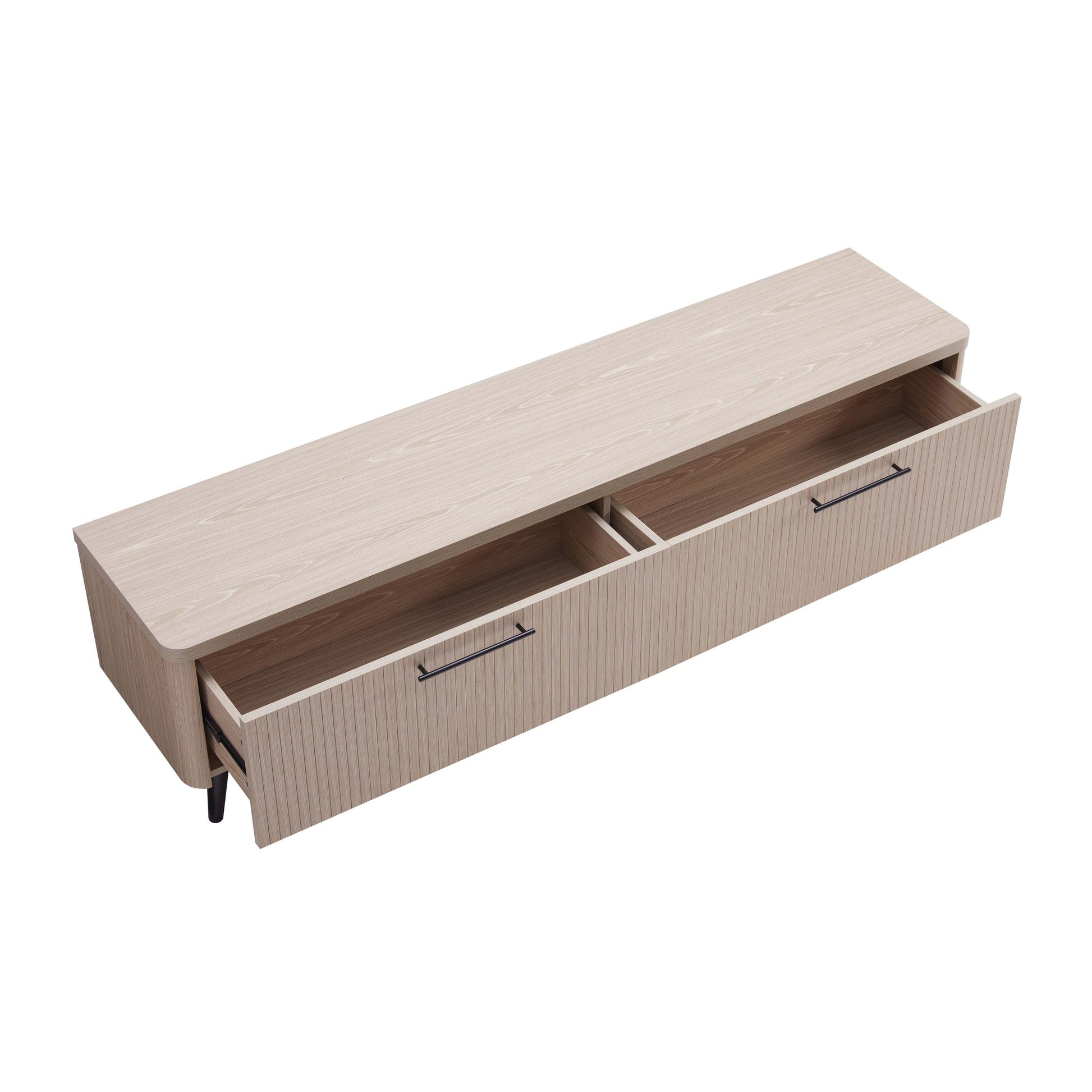 Jodie TV Stand in Whitewashed Oak - Ornate Home