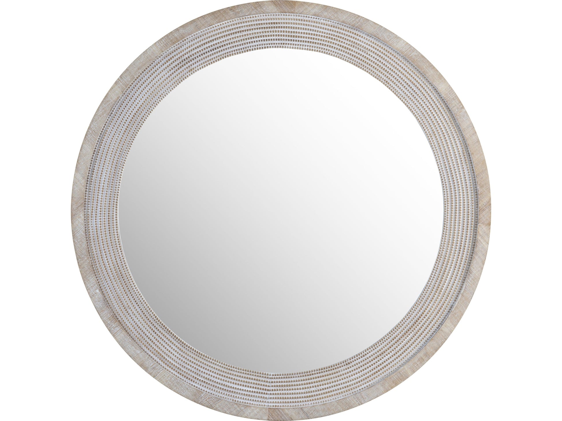 Johnson Natural/White Wall Mirror - Ornate Home