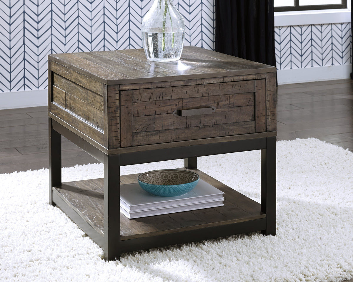 Johurst Grayish Brown Lift-top Coffee Table and 2 End Tables - Ornate Home