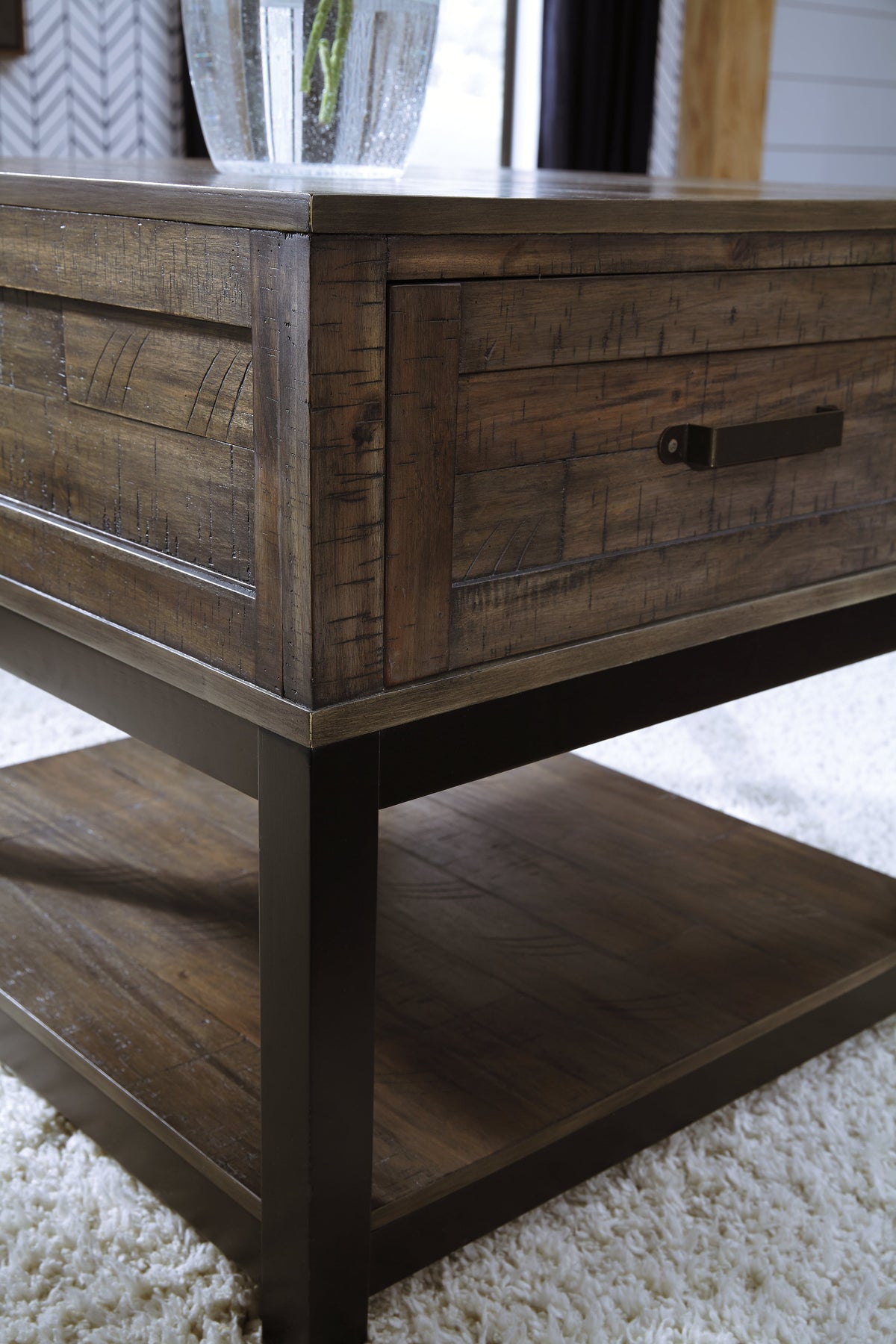 Johurst Grayish Brown Lift-top Coffee Table and 2 End Tables - Ornate Home