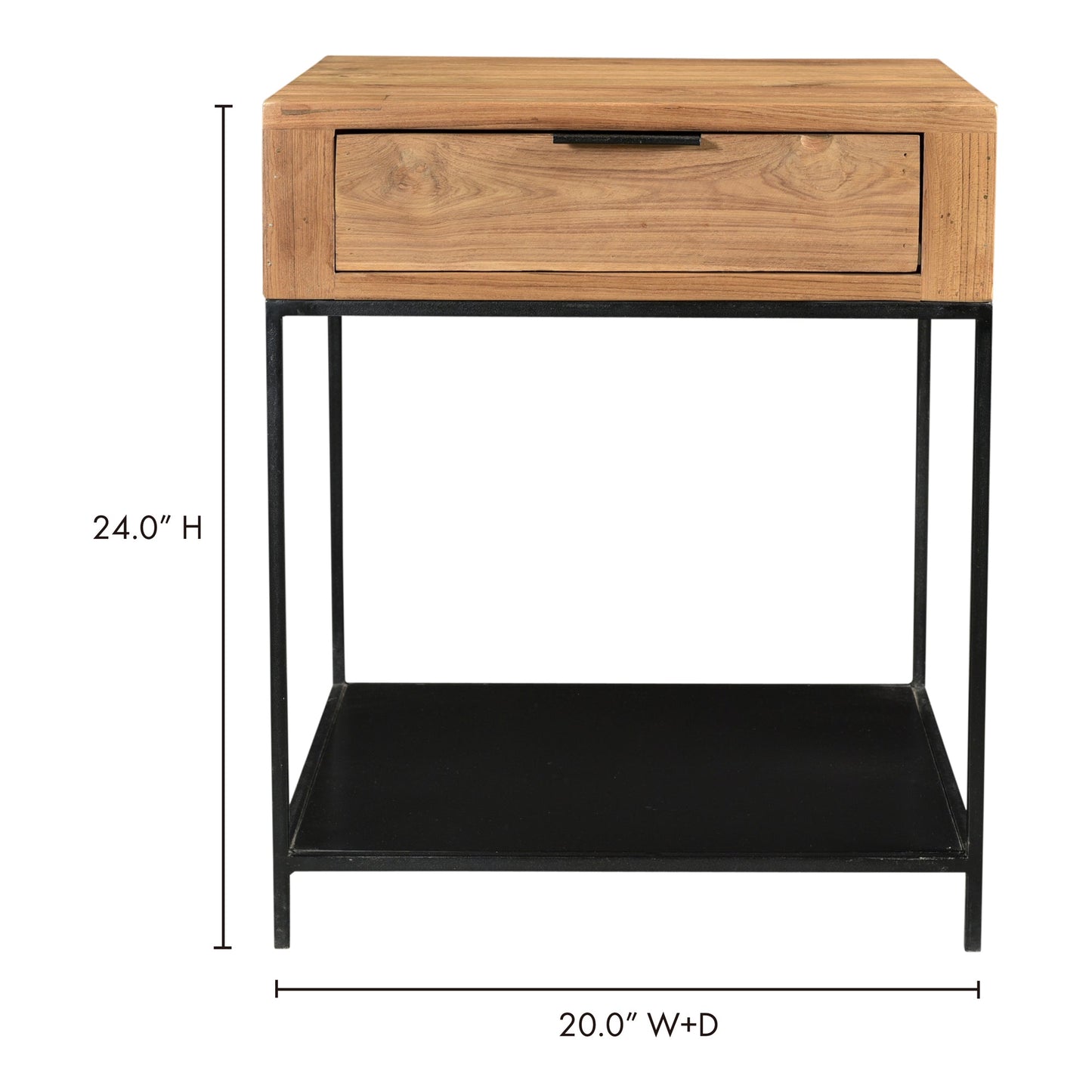 Joliet Natural Side Table - Ornate Home