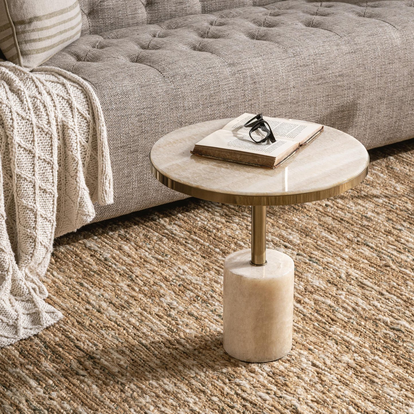 Jordyn Champagne Large Accent Table - Ornate Home