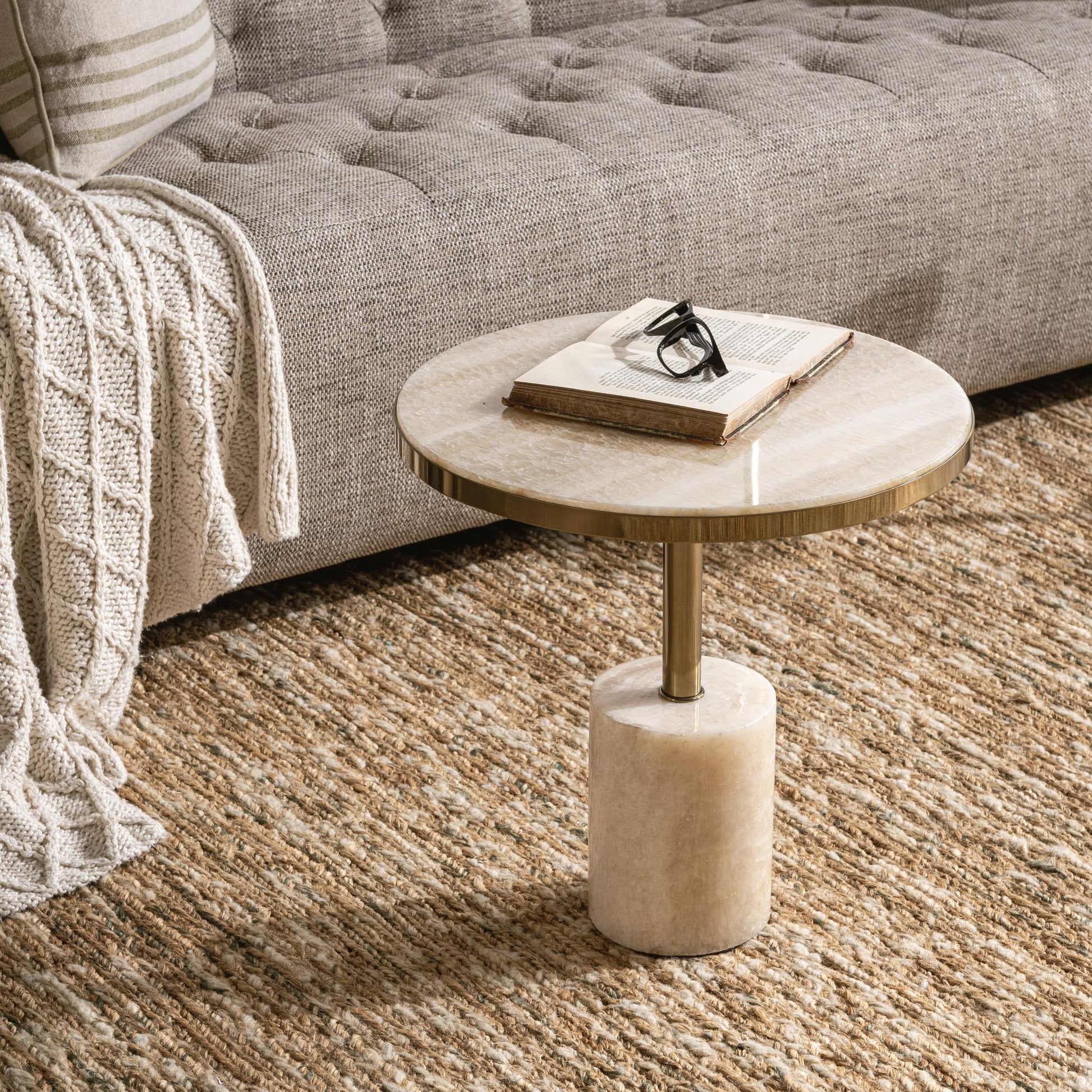 Jordyn Champagne Large Accent Table - Ornate Home