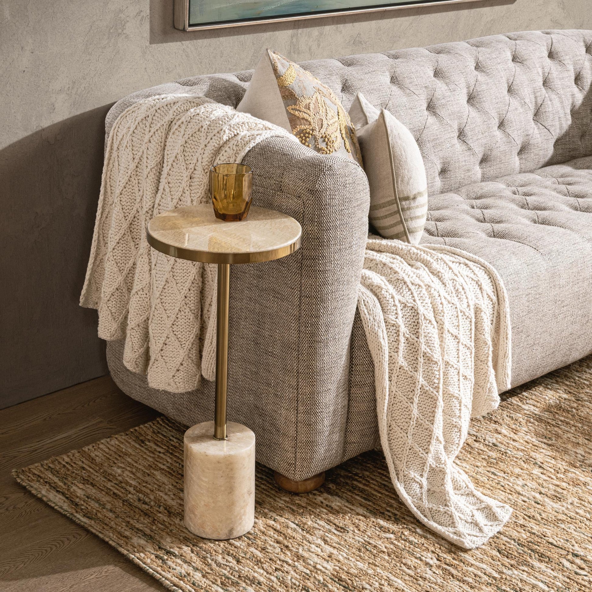 Jordyn Champagne Medium Accent Table - Ornate Home