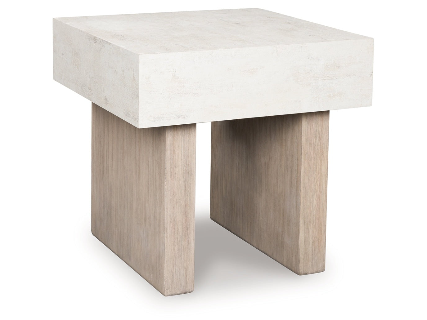 Jorlaina Light Grayish Brown Square End Table- Viva Furn
