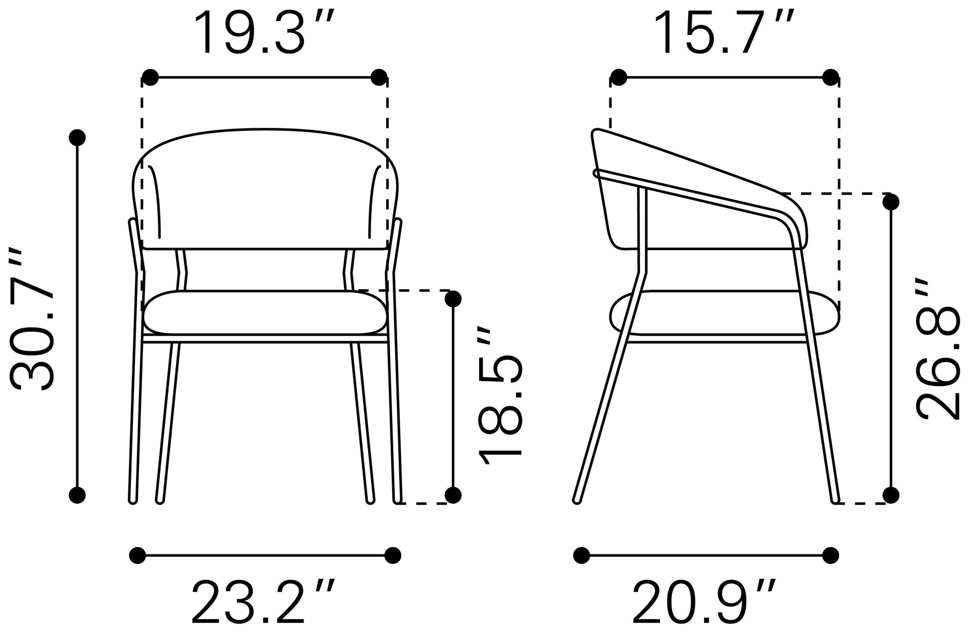 Josephine Cream Dining Chair (Set of 2) - Ornate Home