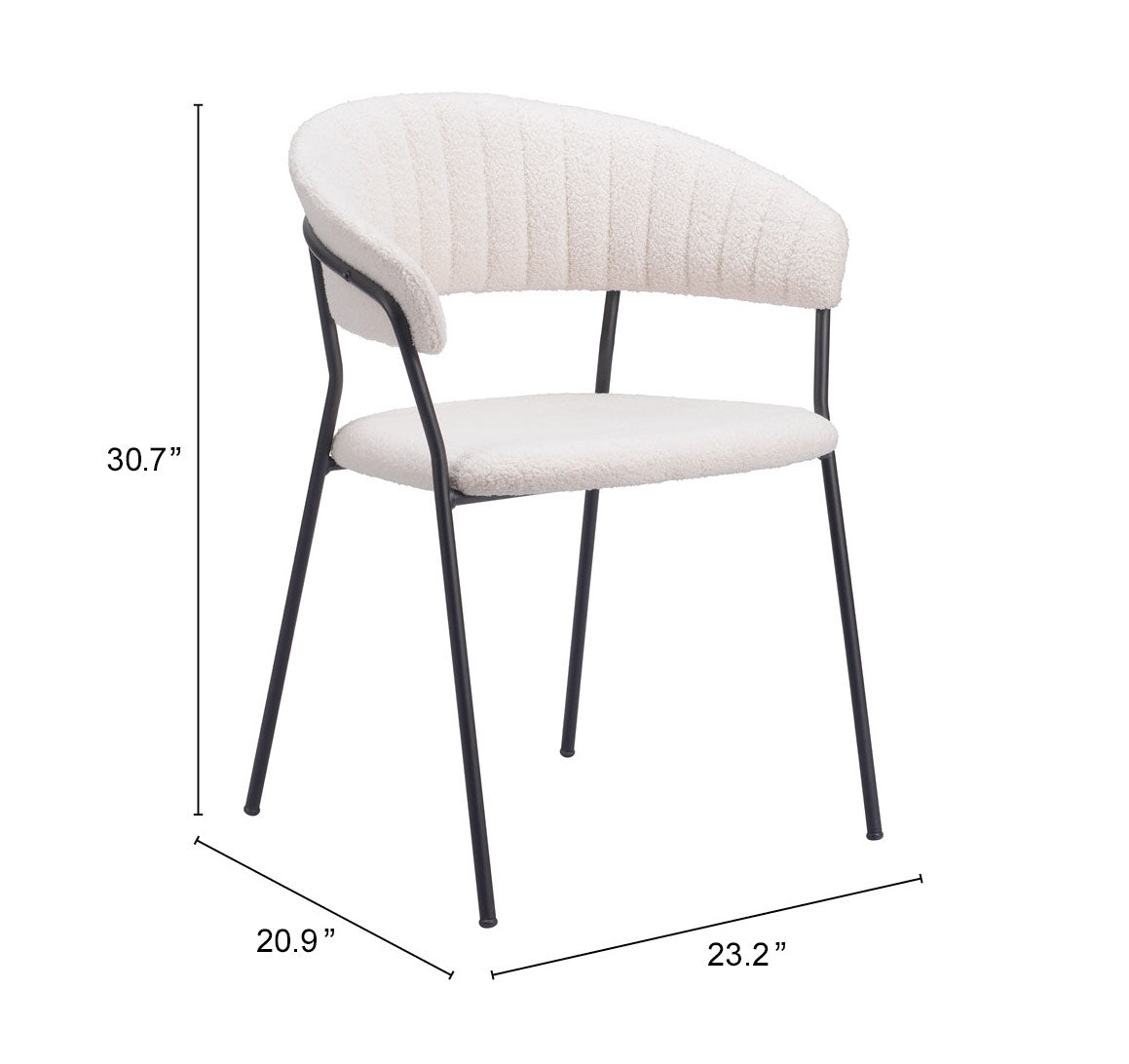Josephine Cream Dining Chair (Set of 2) - Ornate Home