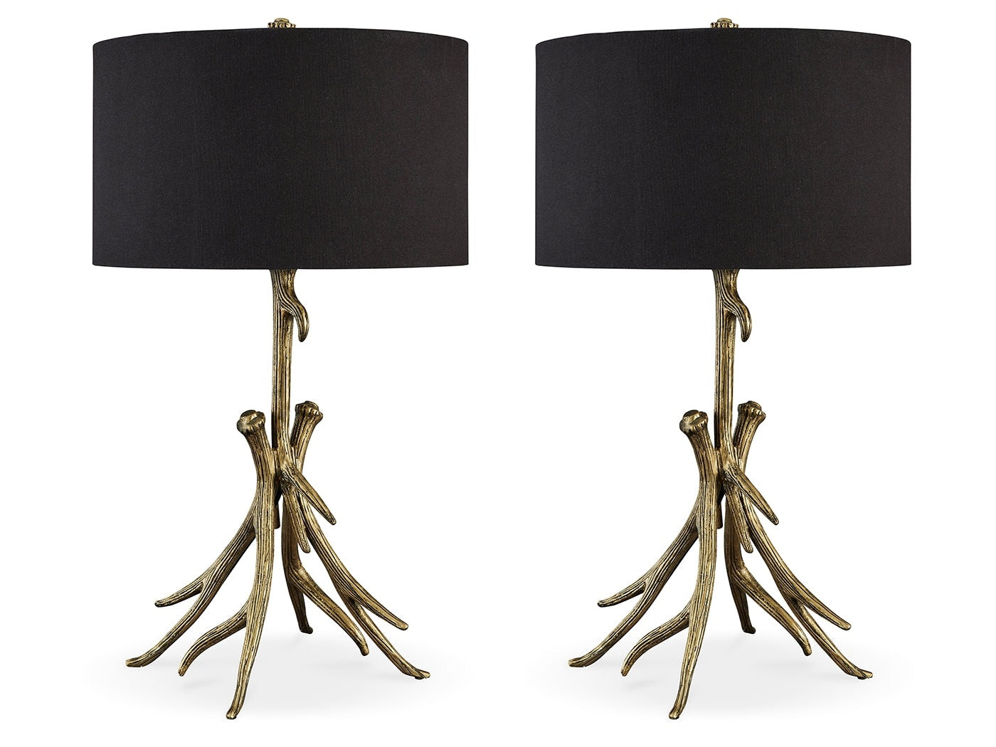 Josney Antique Gold 2-Piece Lamp Set- Viva Furn