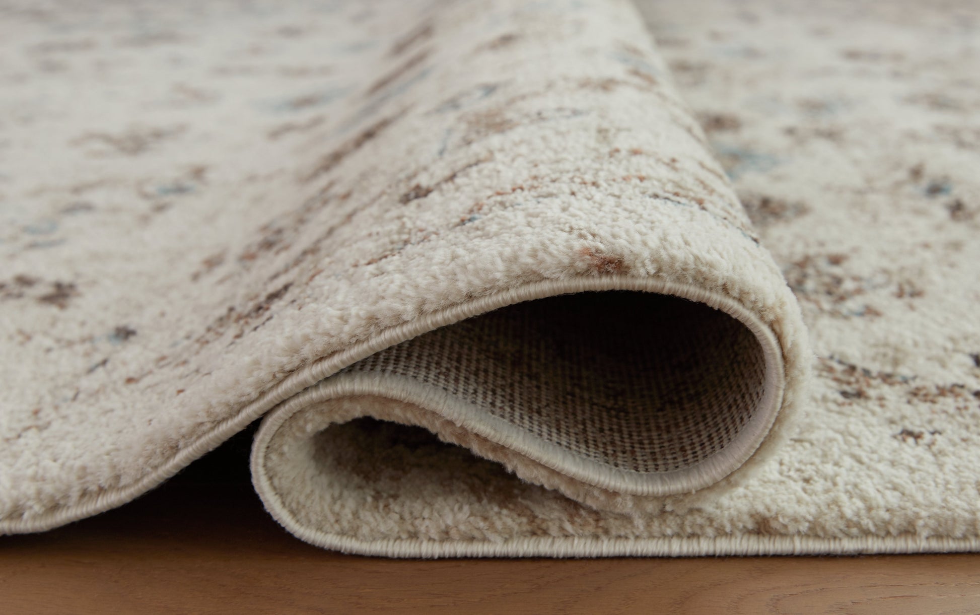 Jossler Ivory/Brown/Teal 5' x 7' Rug- Viva Furn