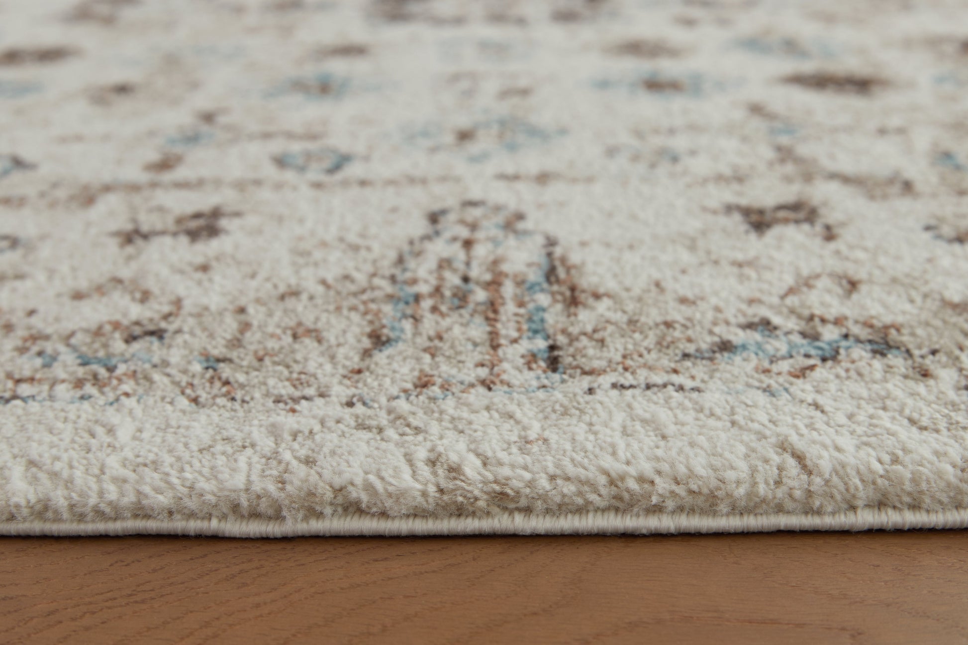 Jossler Ivory/Brown/Teal 5' x 7' Rug- Viva Furn